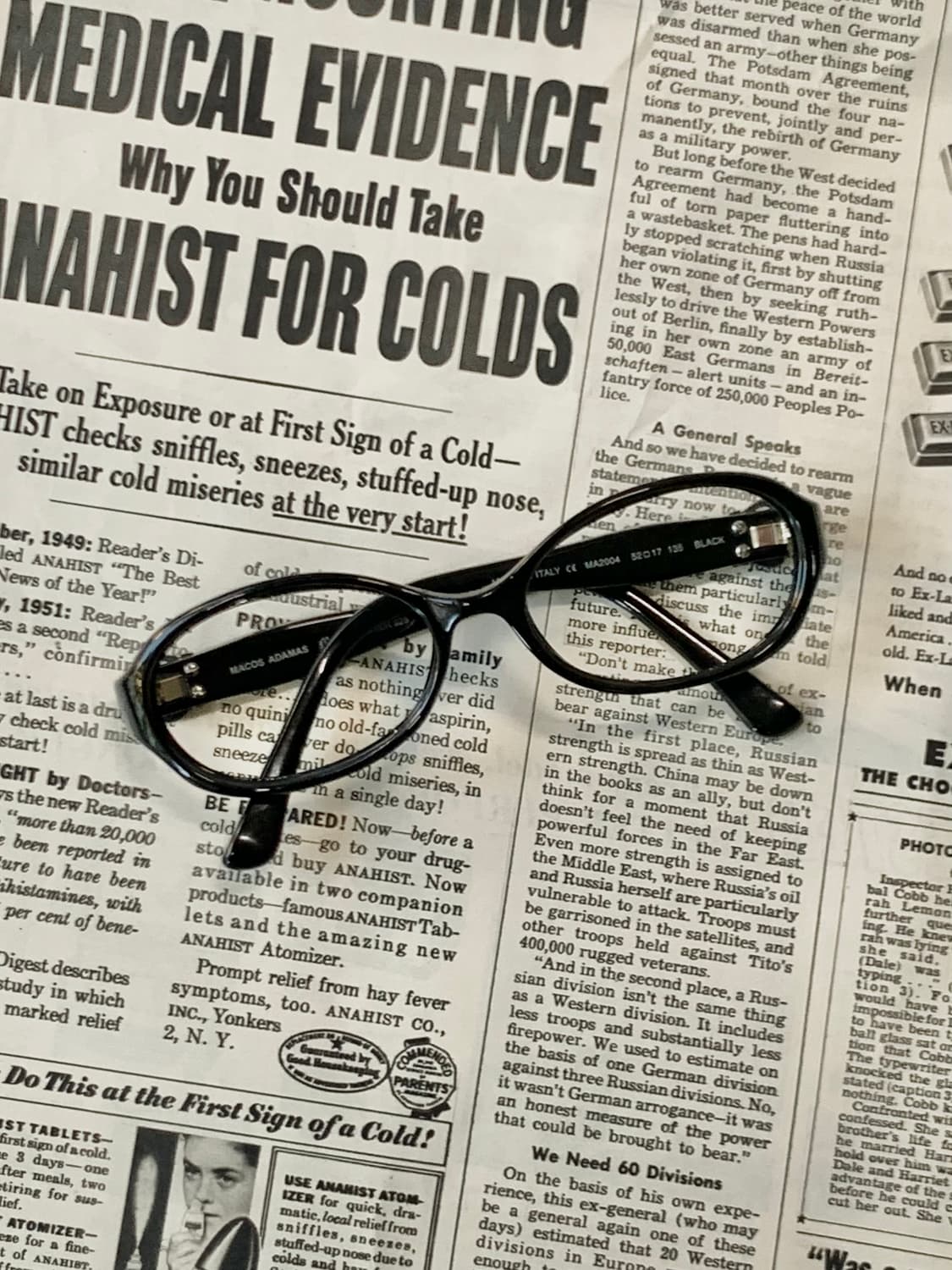 [픽키-644] Marcos Adams 블랙 뿔테 안경 상품이미지1