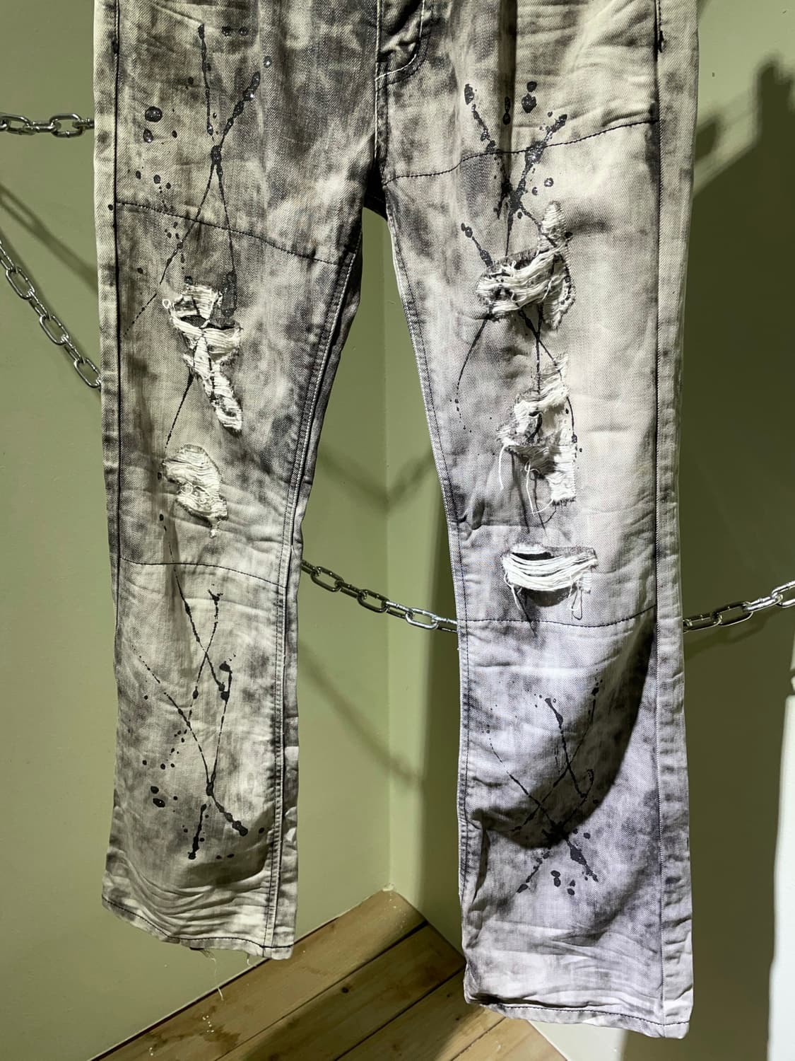 Black washing glitter denim 상품이미지3