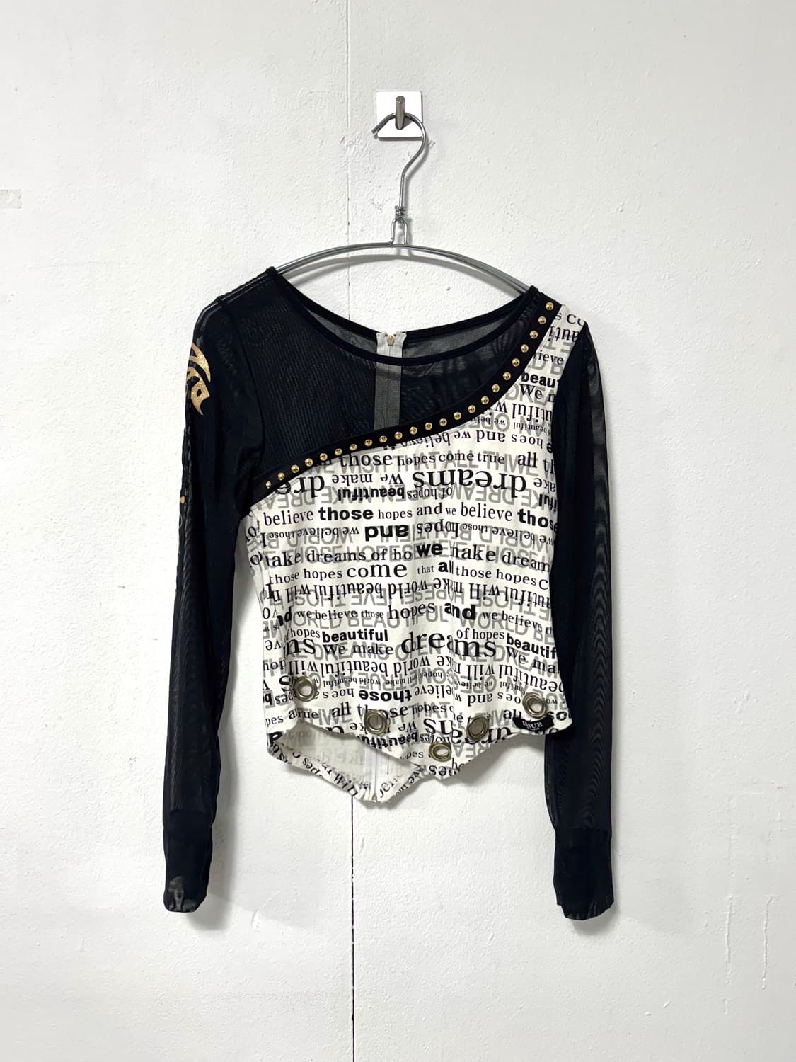 Sheer Lettering Top 상품이미지1