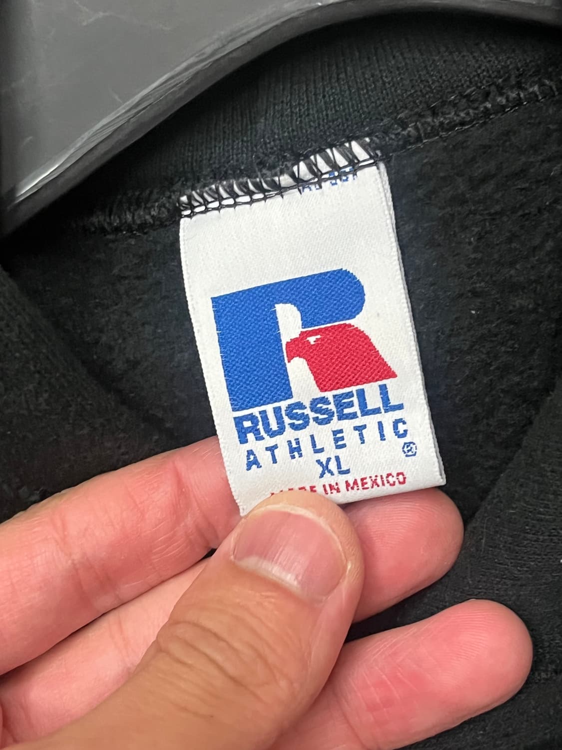 [XL] 러셀 블랭크 후드티 블랙 상품이미지3