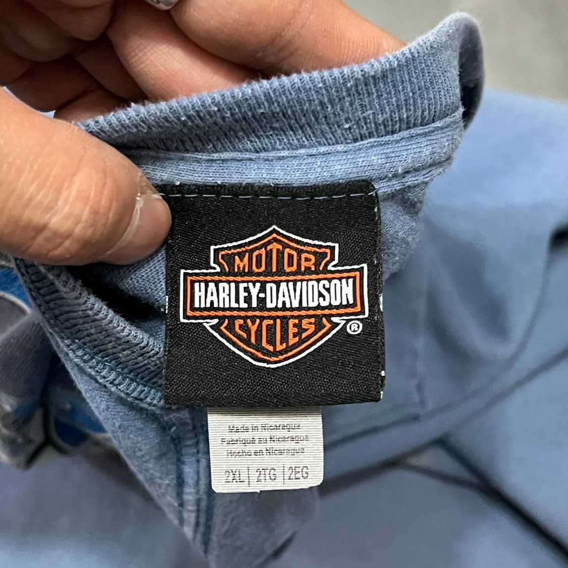  할리데이비슨 프린틴 롱슬리브 y14729 상품이미지5