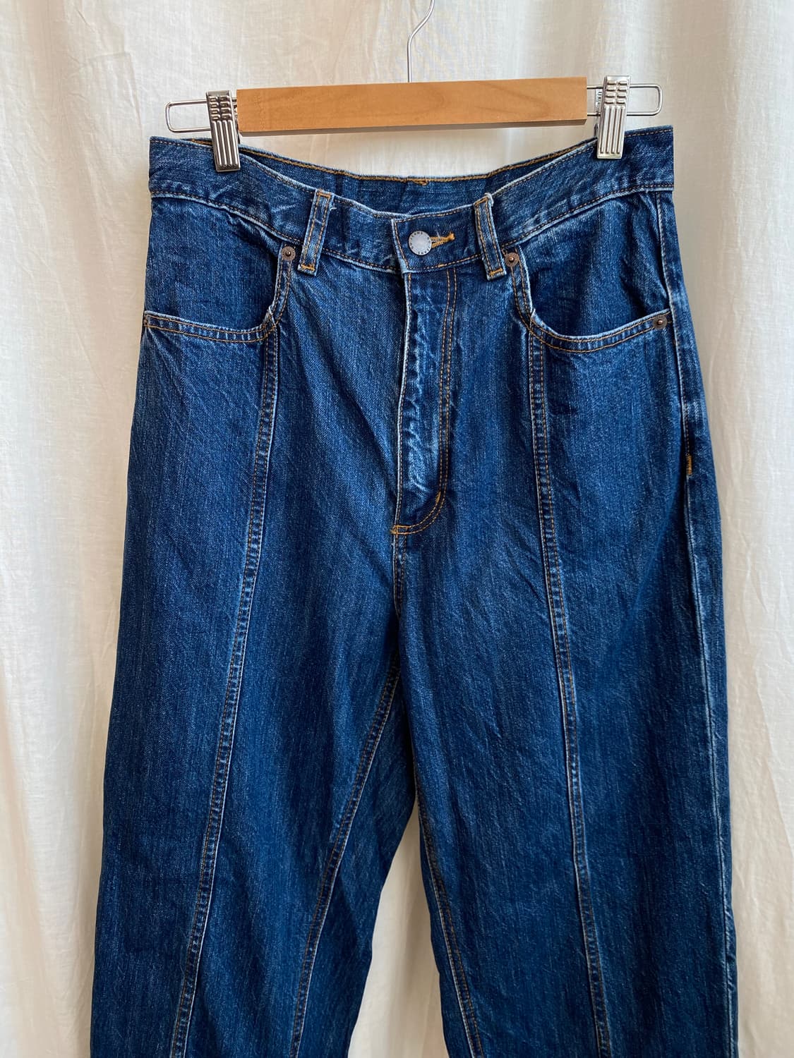 GU 하이웨이스트 진청팬츠(L) 상품이미지3