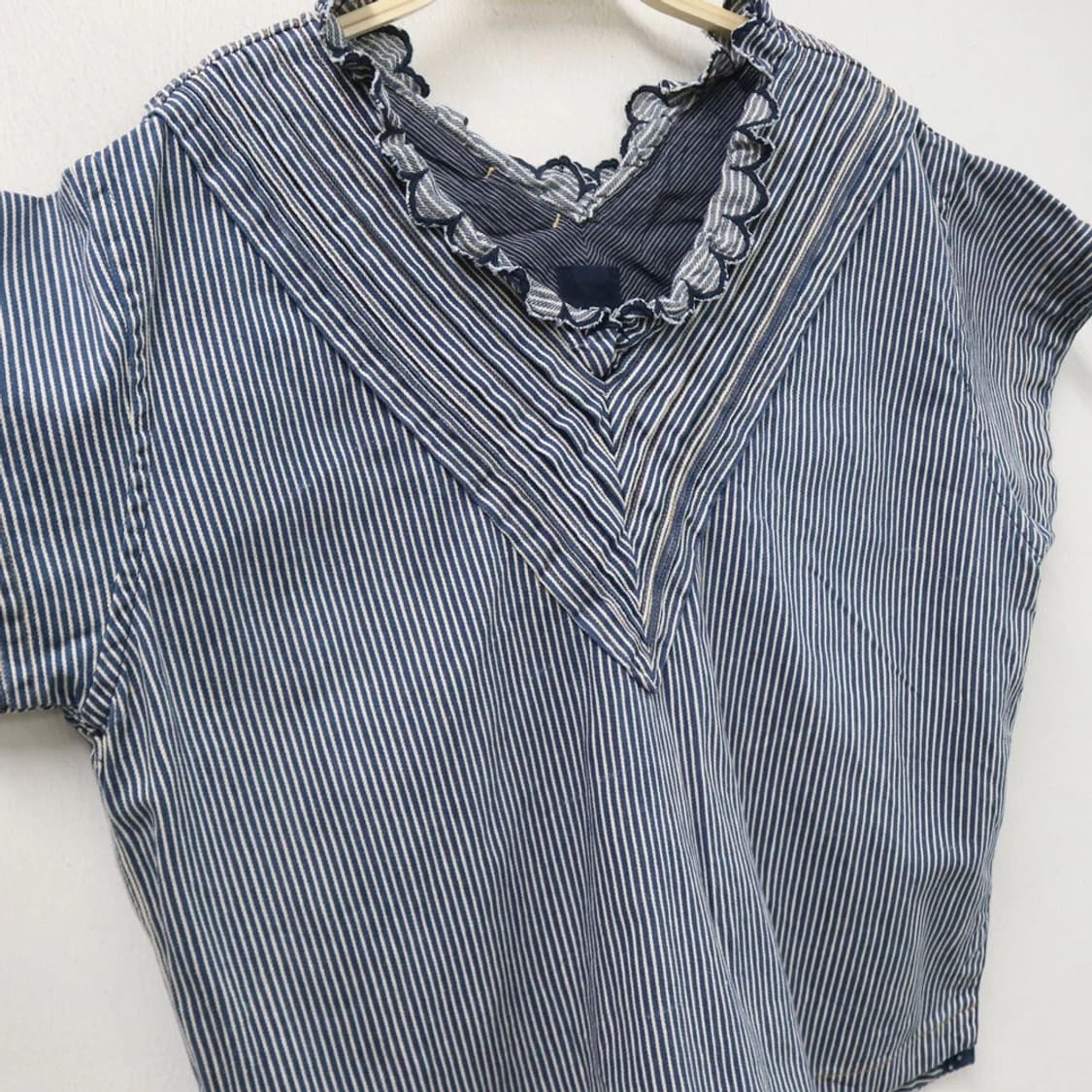 45RPM 데님 러플 블라우스 66218 상품이미지7