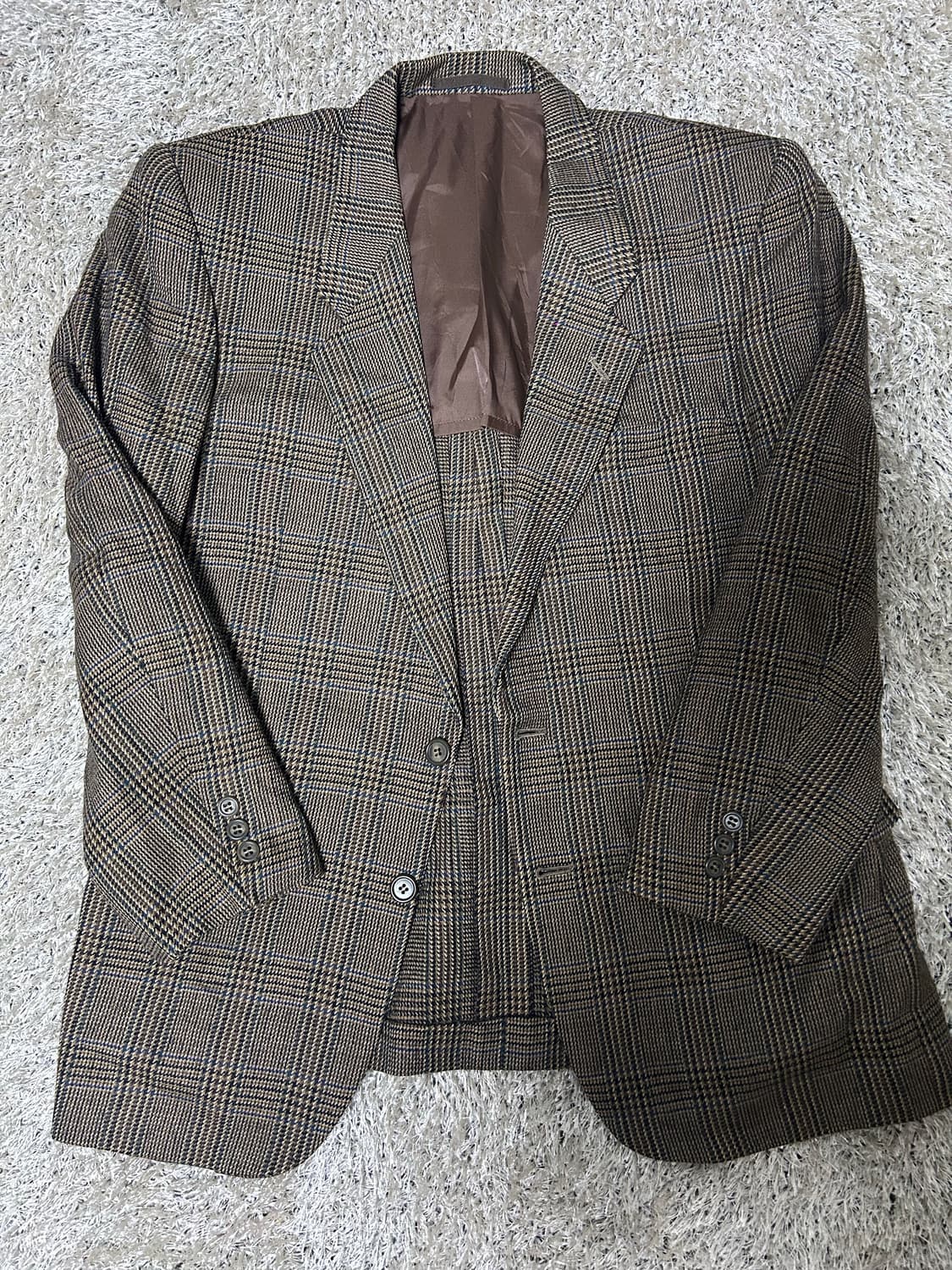 일본판 안토니오푸스코 울 체크블레이저 사이즈 105 상품이미지1