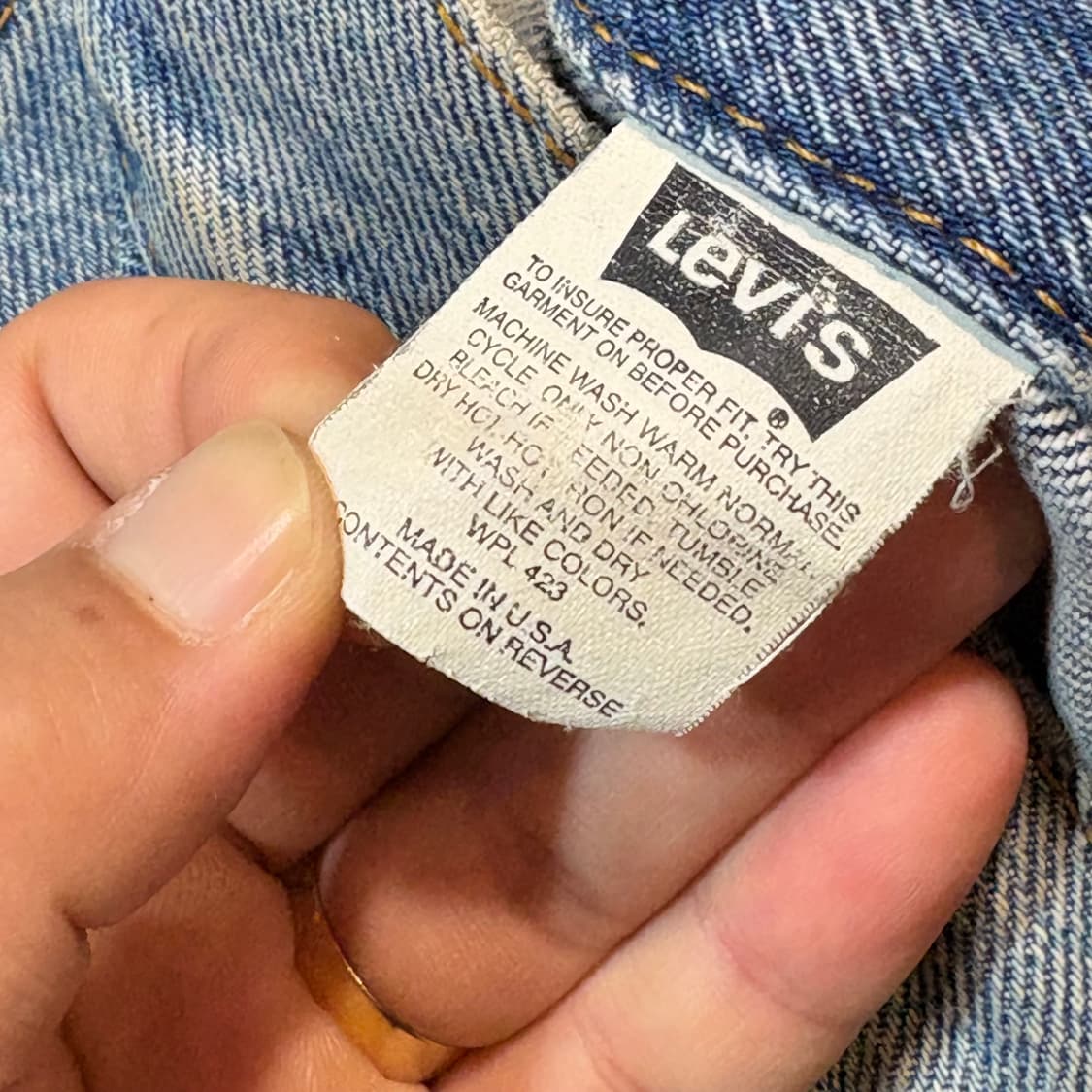 [L] LEVI's 리바이스 90's USA 빈티지 데님 자켓 상품이미지8