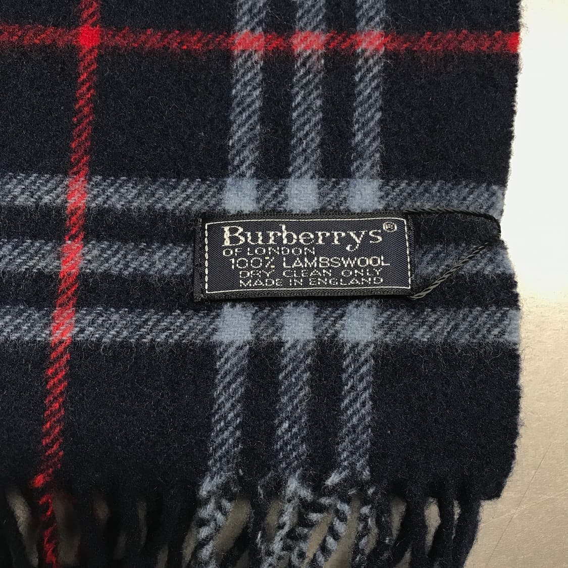 버버리 정품 램스울 머플러 네이비 상품이미지4