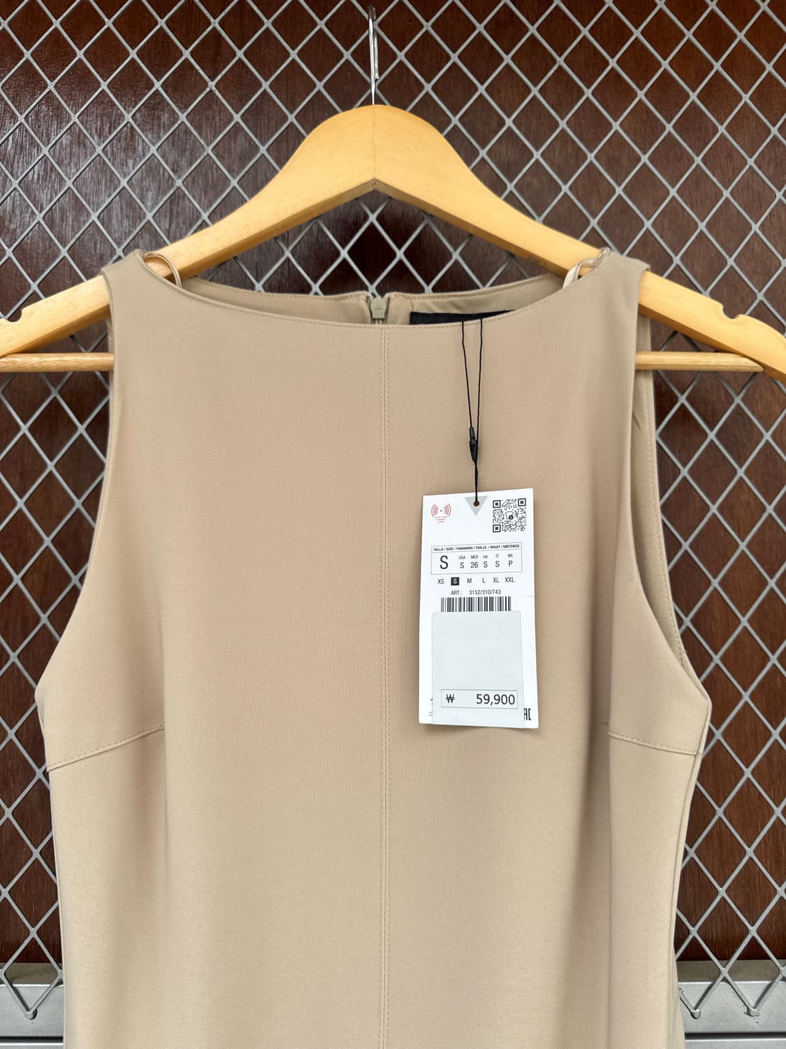 ZARA 자라 홀터넥 나시 더블 벨트 세트 슬림 원피스 S 새상품 상품이미지8