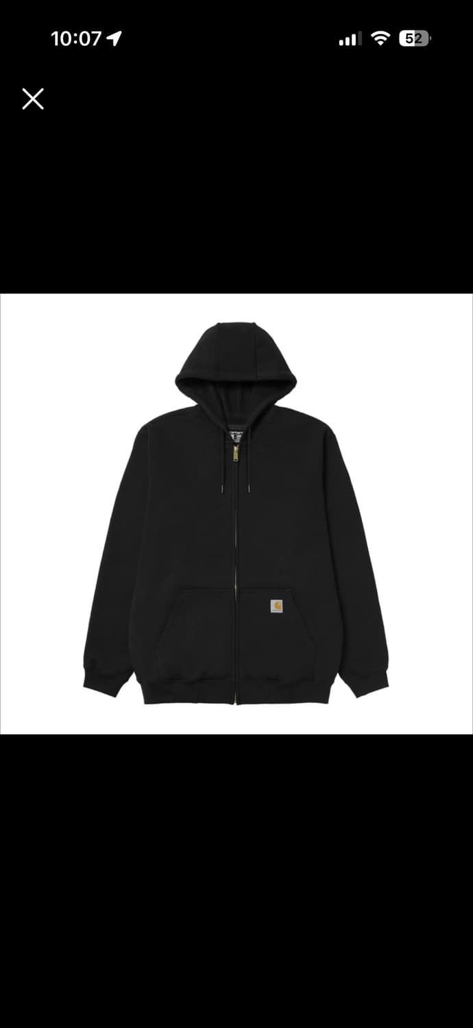 칼하트 후드집업 블랙  상품이미지1