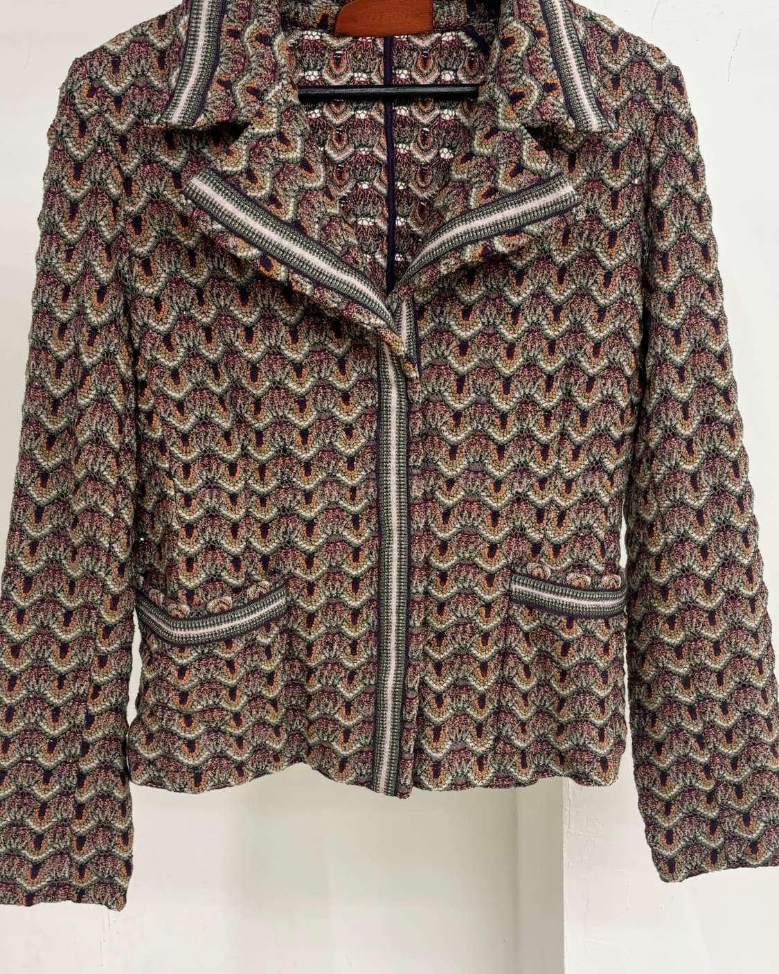 미쏘니 멀티컬러 니트 자켓 상품이미지5