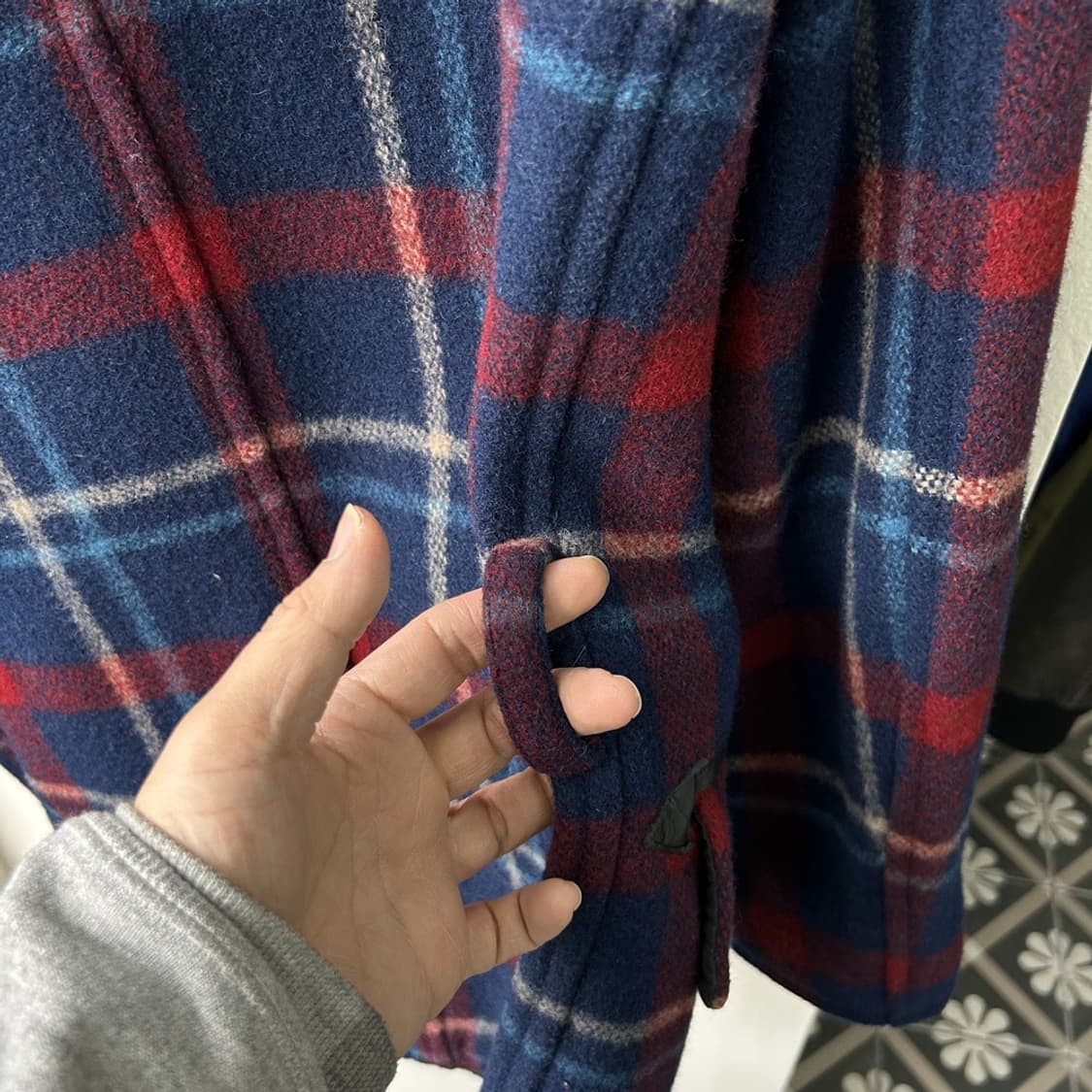 16004 - 폴로 랄프로렌 브레스티드 체크 울 코트 (울 80%) 상품이미지7