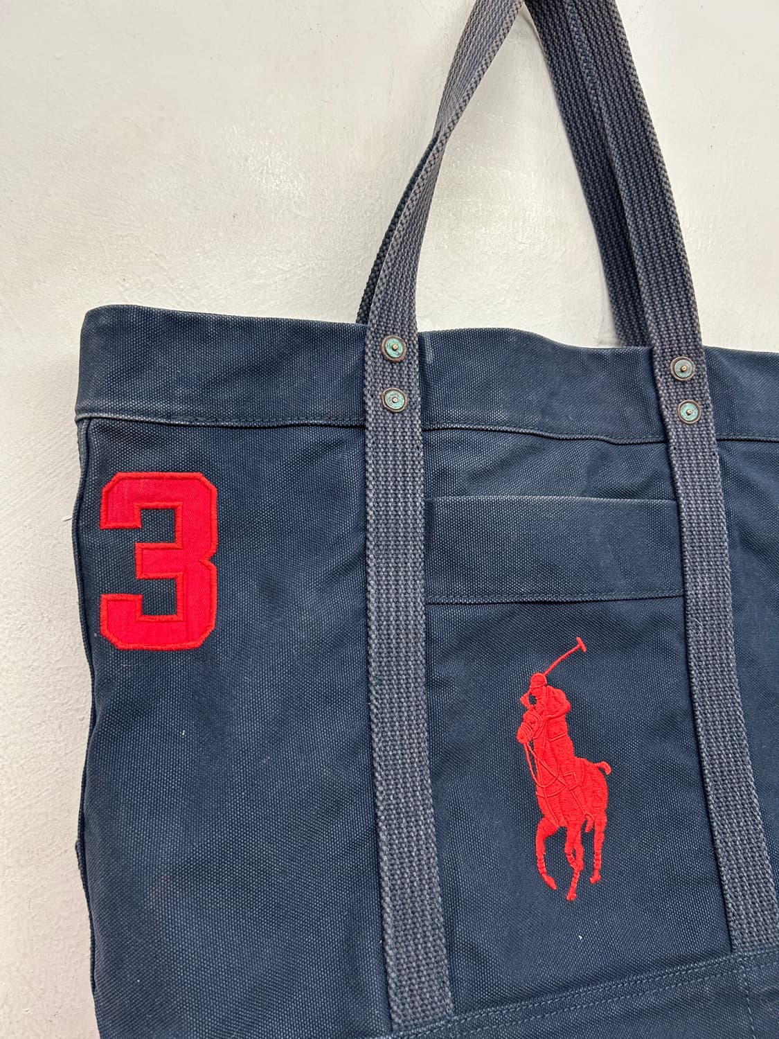 폴로 랄프로렌 네이비 토트백 레드 빅포니 상품이미지3