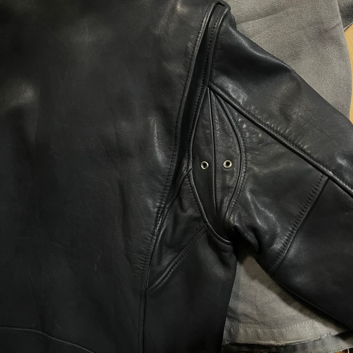 빈티지 리얼레더 라이더 자켓 상품이미지4