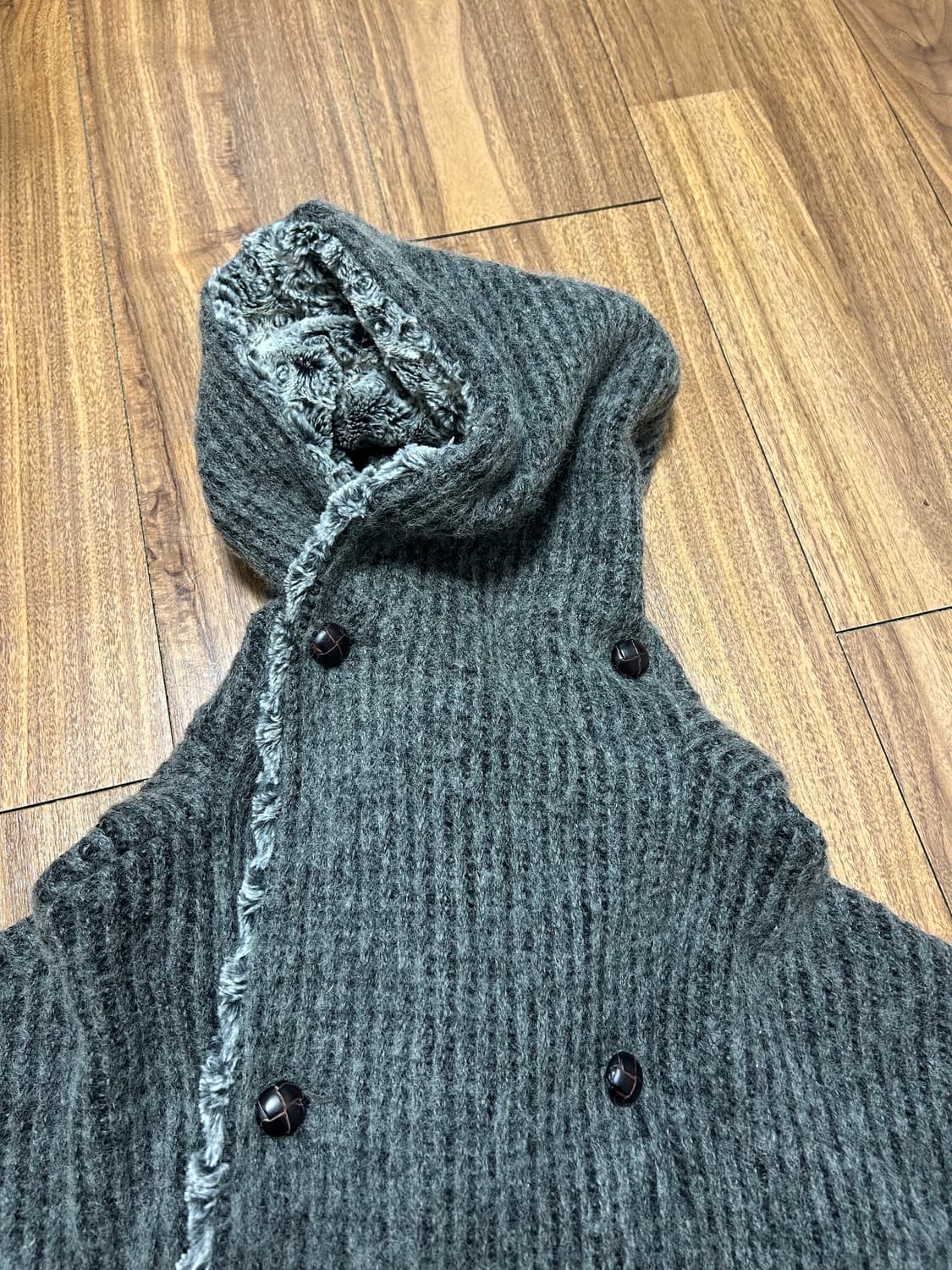 비대칭 사선 후드 자켓 상품이미지3