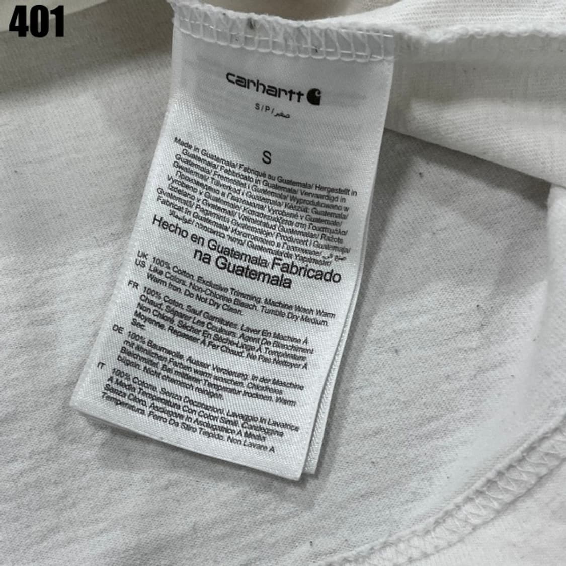 칼하트 화이트 반팔티  상품이미지3
