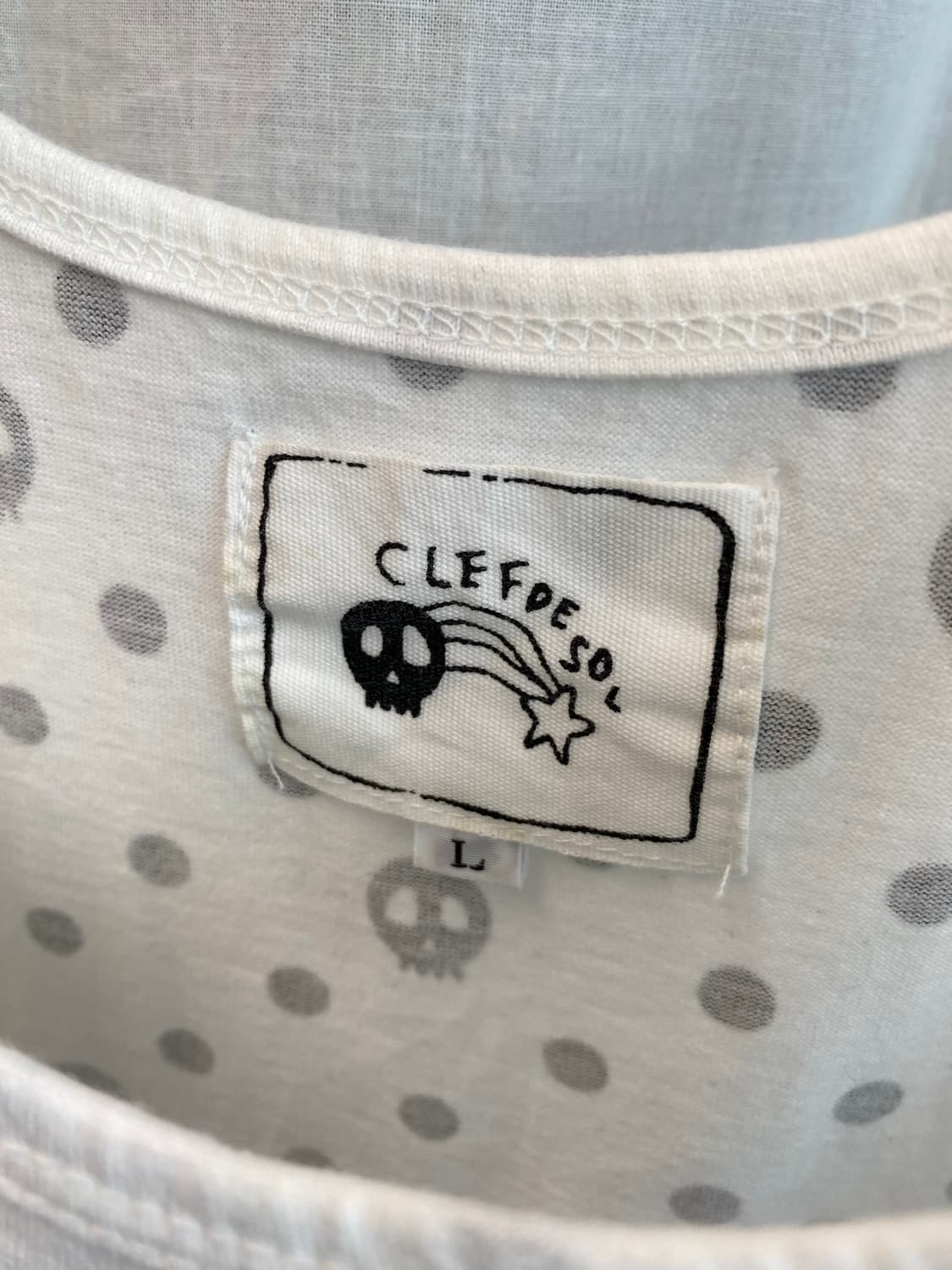 CLEFDESOL 해골 민소매탑(M) 상품이미지7