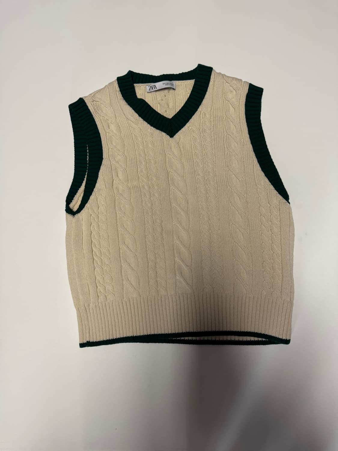 여성 자라 ZARA 귀여운 브이넥 니트 조끼 S 상품이미지1