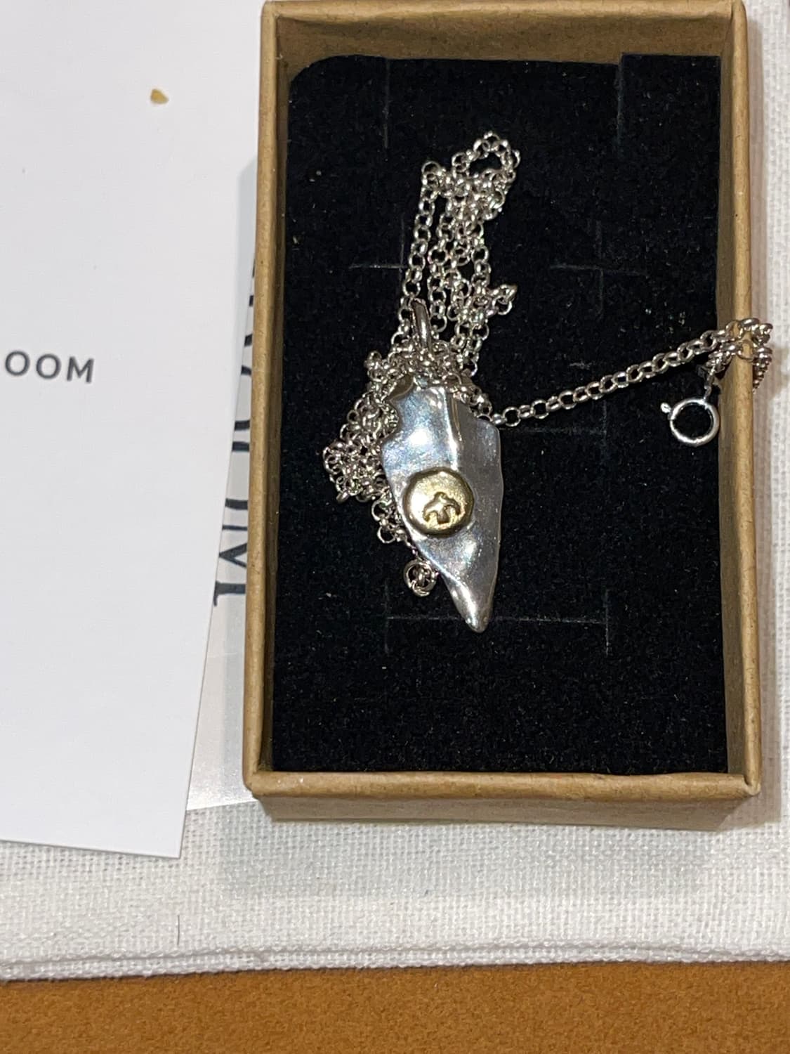 아메카지 실버925 골드 포인트 펜던트 목걸이 상품이미지2