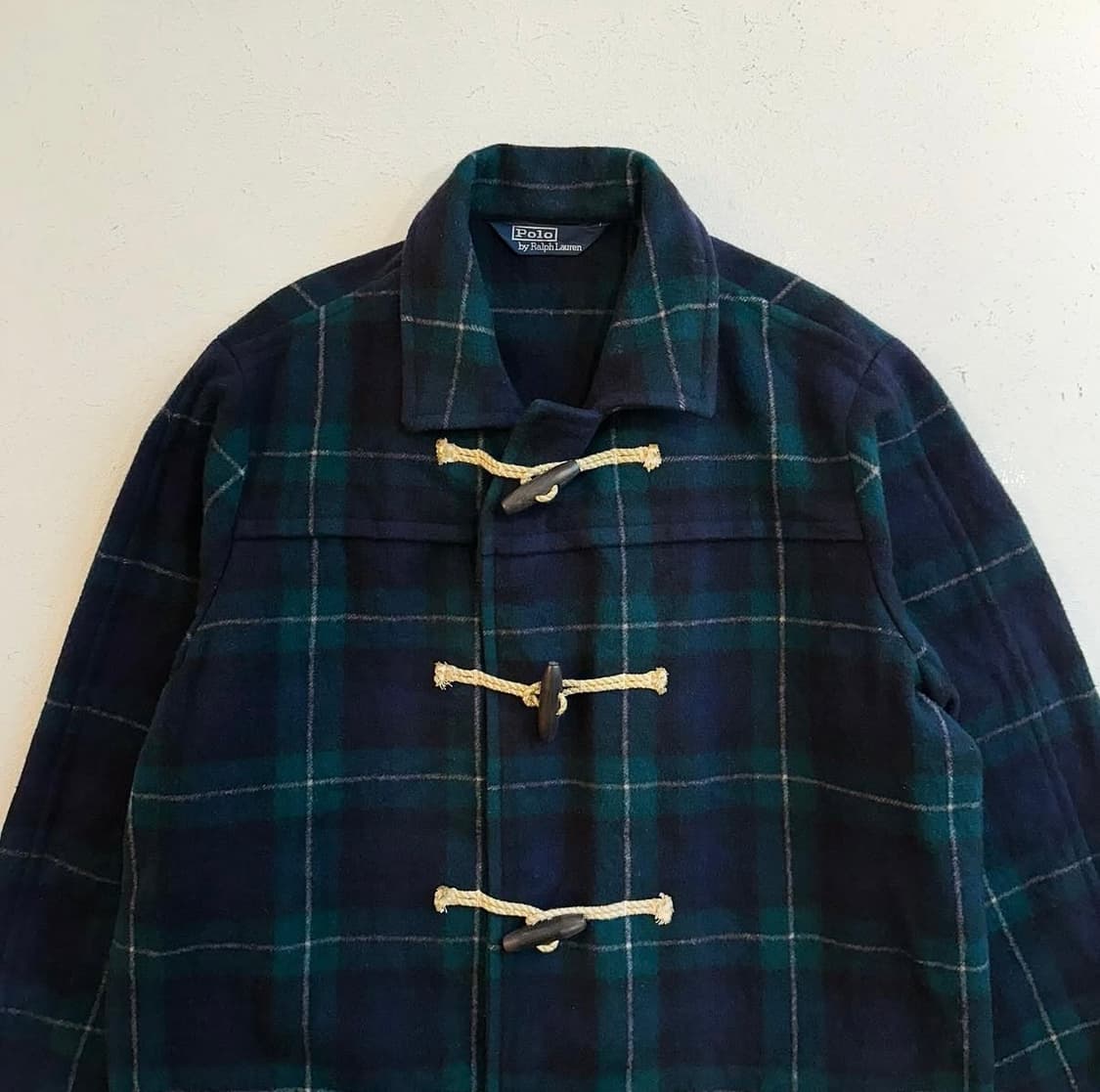 00년대 폴로랄프로렌 타탄체크 더플 코트 상품이미지1