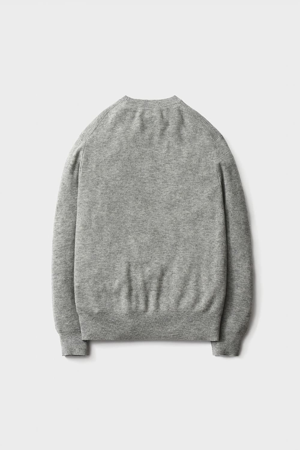 포터리 베이비캐시미어 크루넥 니트 멜란지그레이 3사이즈 상품이미지2