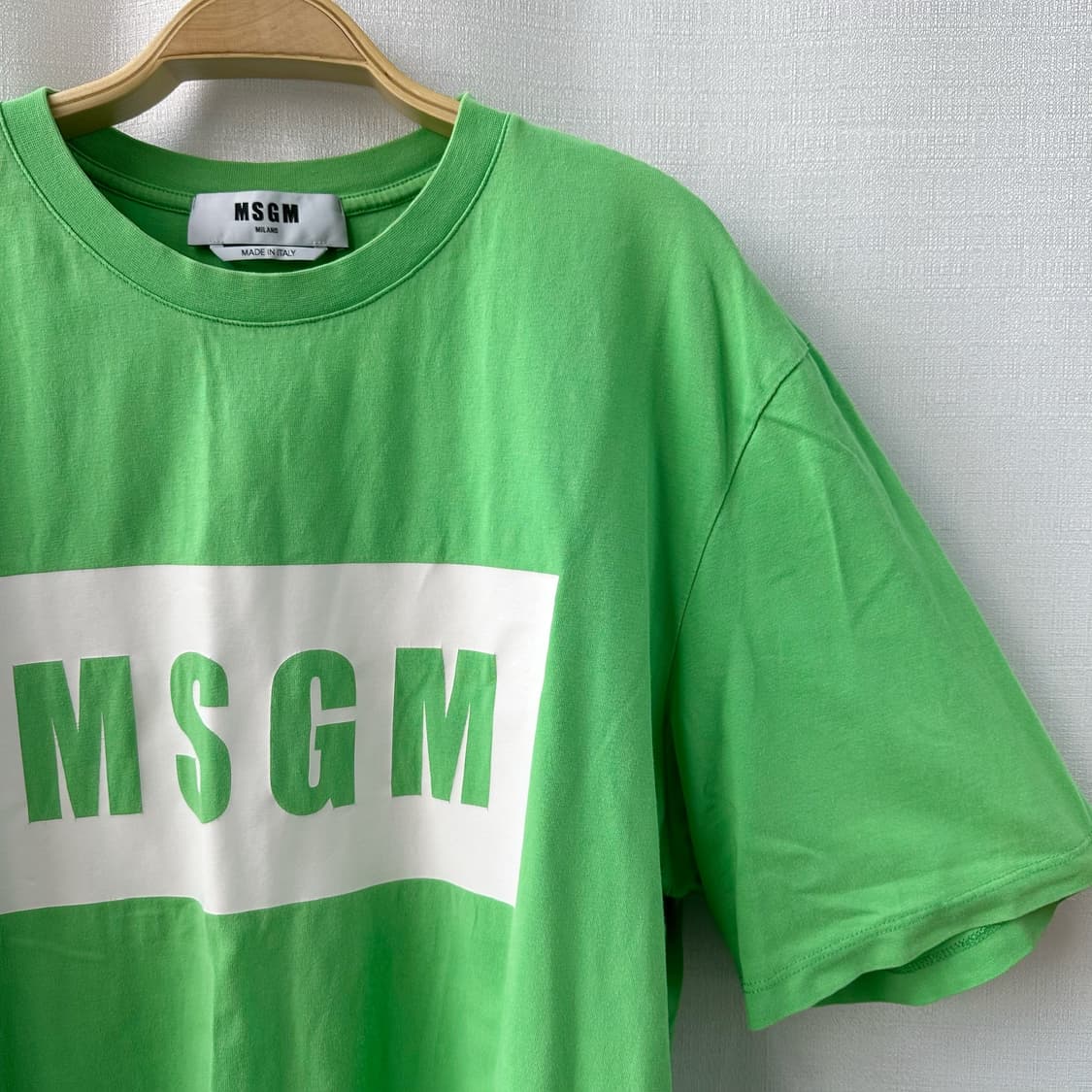 MSGM 엠에스지엠 박스 로고 프린팅 반팔티 그린 XL 상품이미지2