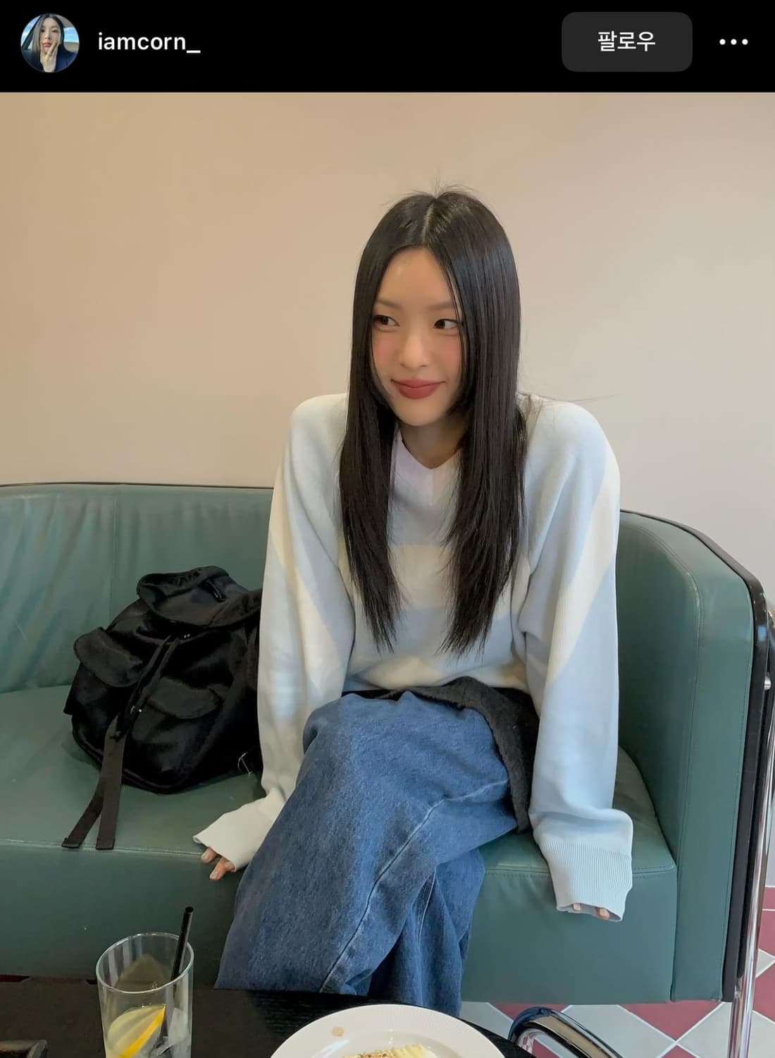 기준 스트라이프 니트 럭비 탑 SKY BLUE CREAM 상품이미지6