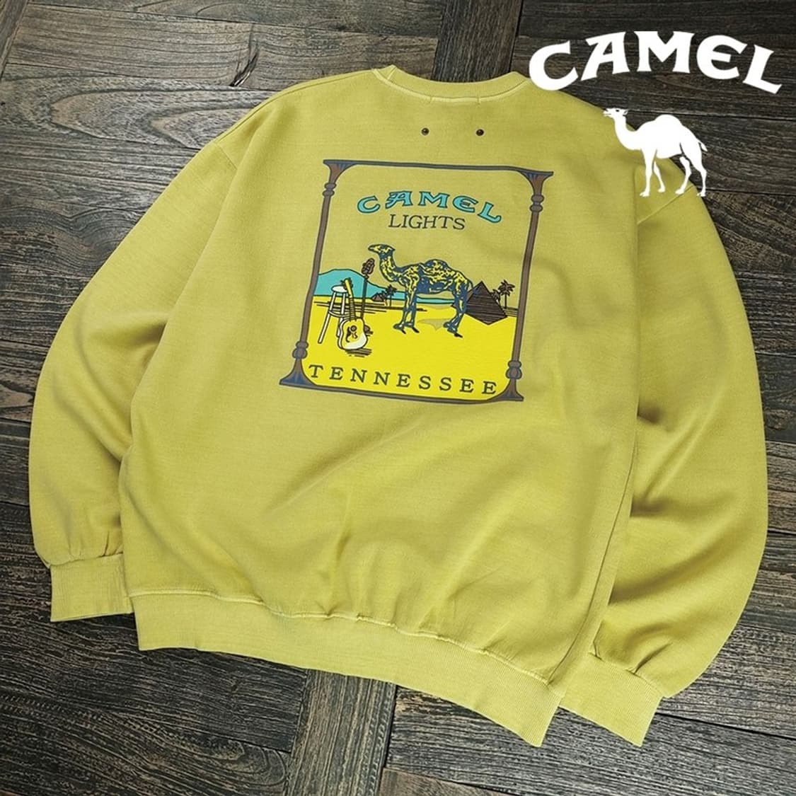 [카멜] 오버사이즈 맨투맨 머스타드 M20000 상품이미지1