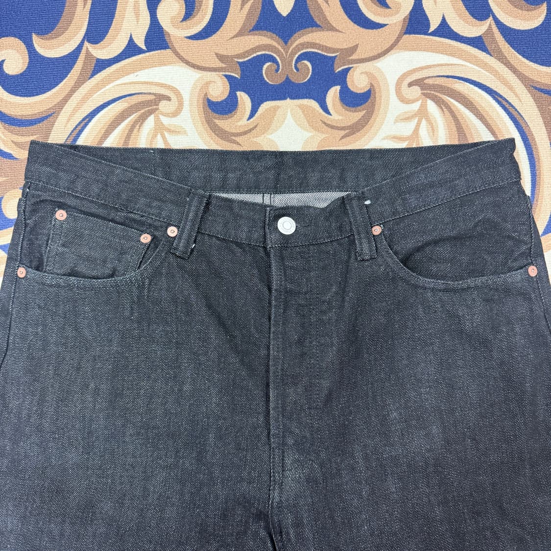 (34)아웃스탠딩 Outstanding 셀비지 데님팬츠(블랙) 상품이미지2