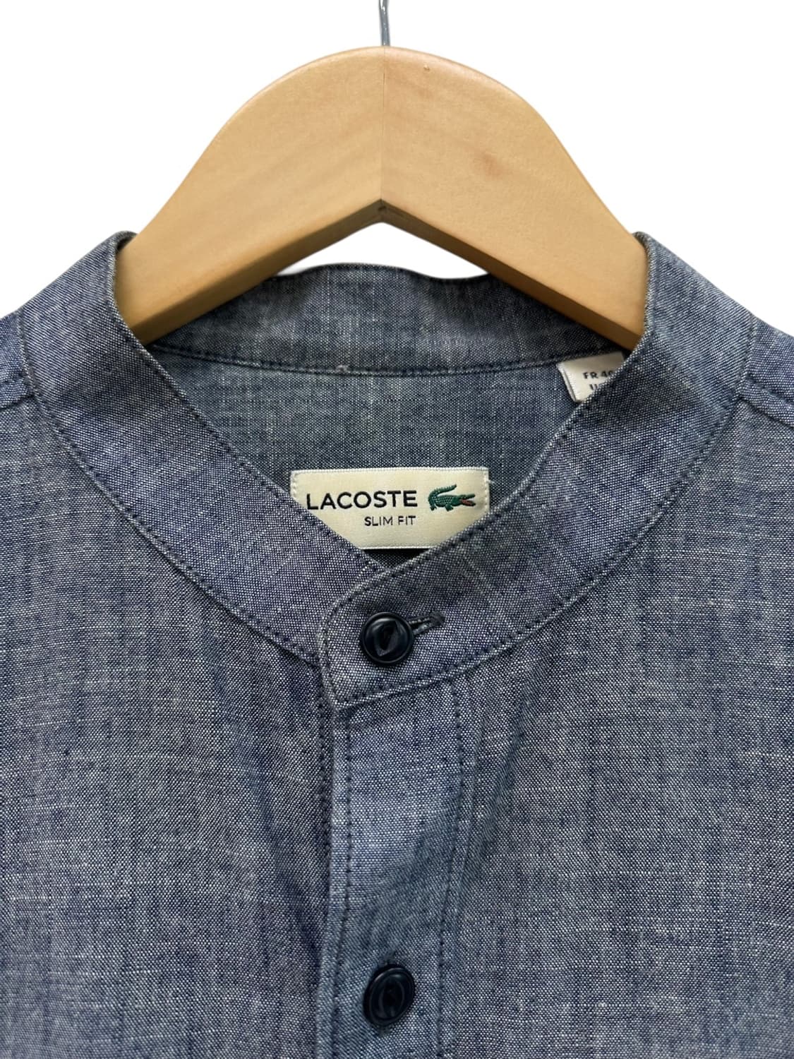 라코스테 차이나넥 셔츠 쿨그레이 (M) 상품이미지3