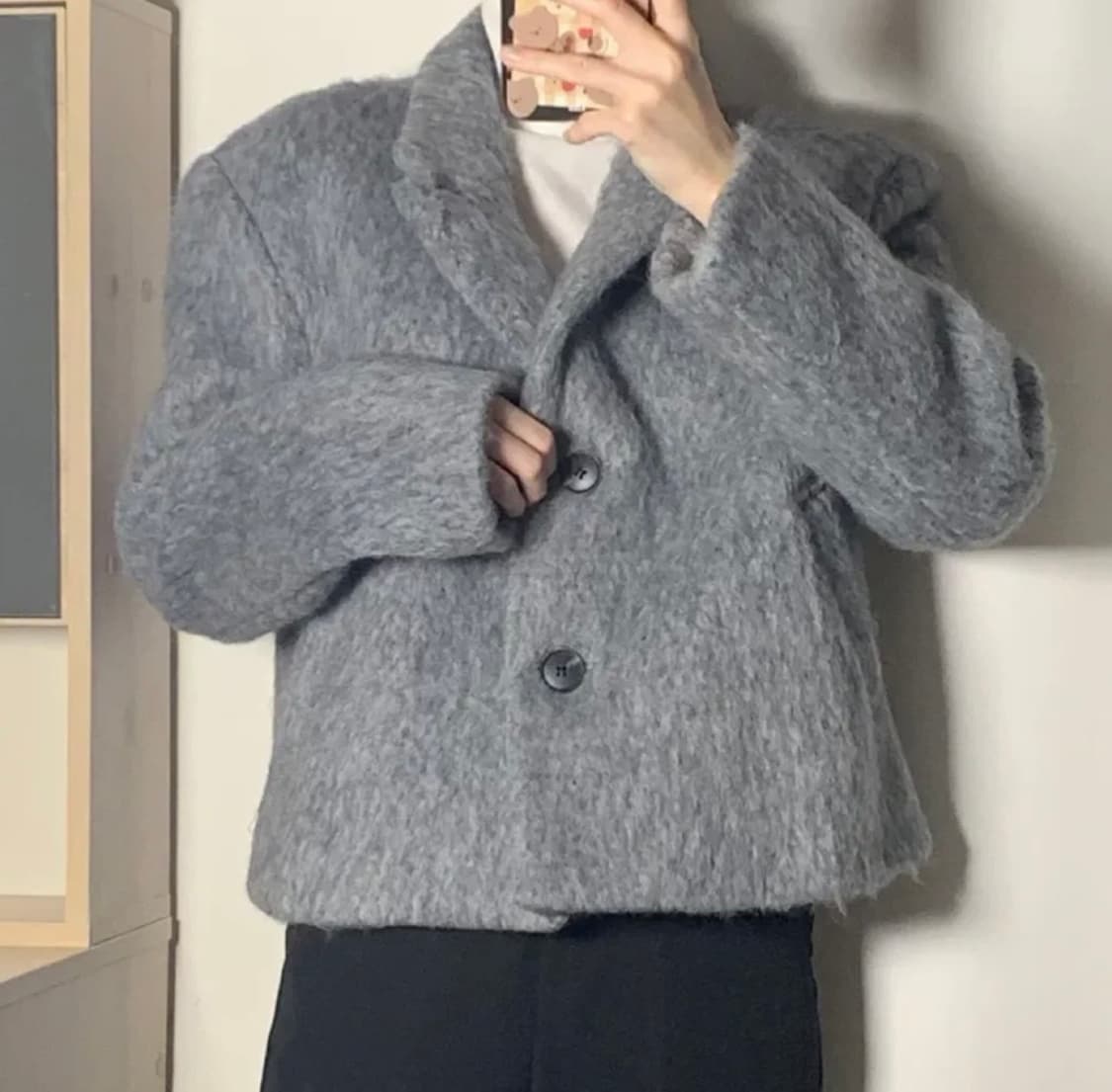 그레이 숏코트 자켓 상품이미지1