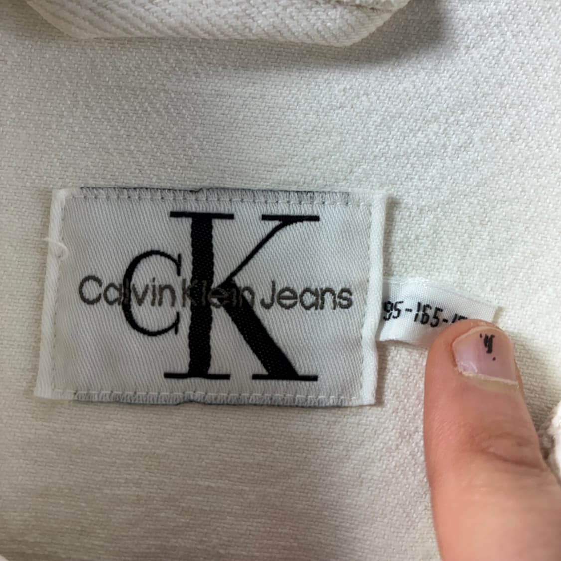 Calvin klein  캘빈 클라인 화이트 데님 트러커 자켓  상품이미지5