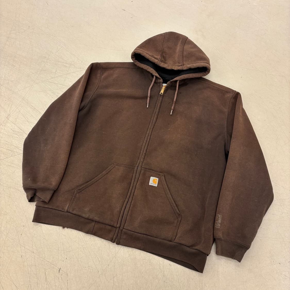 칼하트 써멀 레인디펜더 페이드 후드 집업 상품이미지1