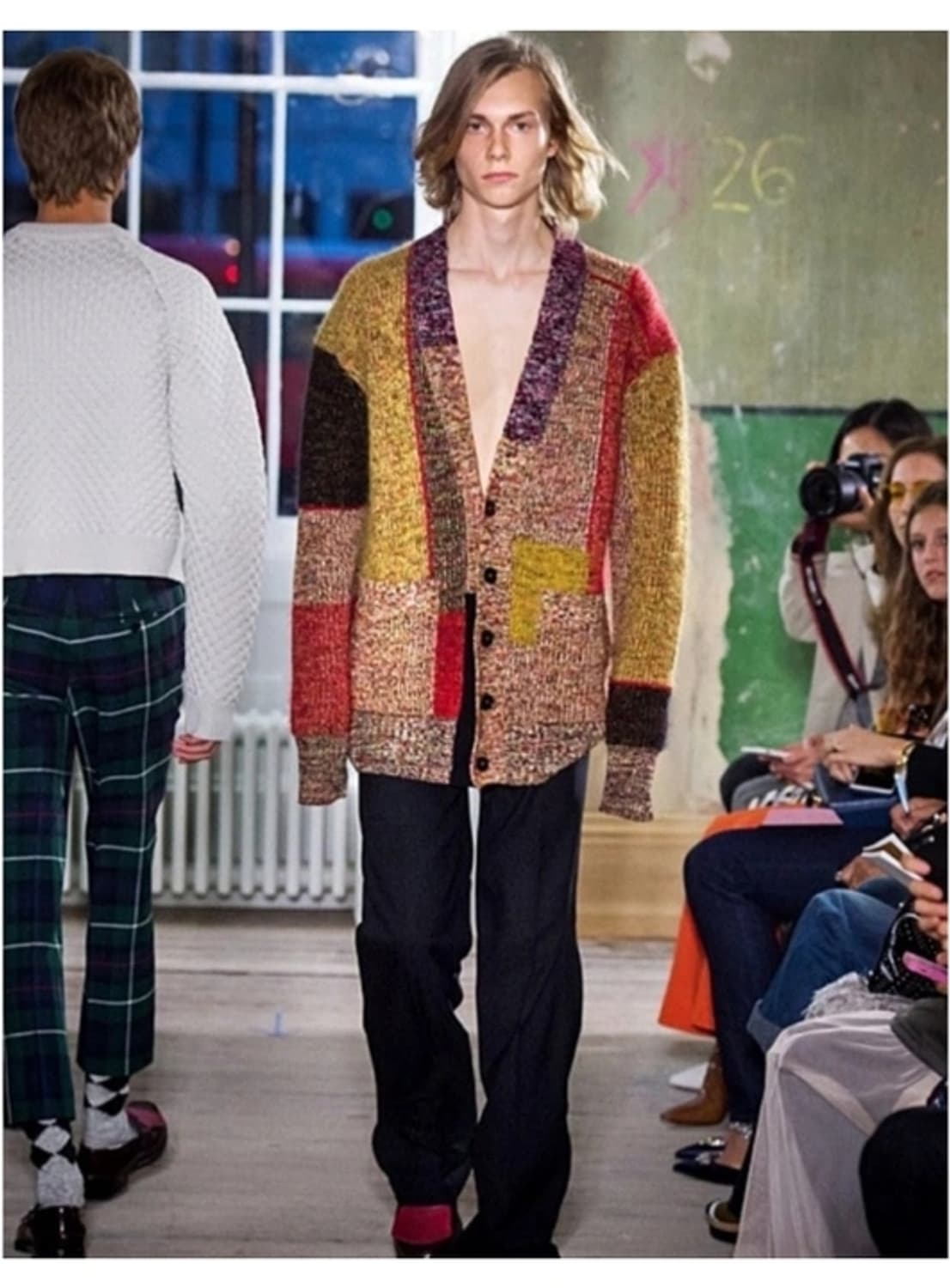 Burberry 컬러블록 멜란지 울가디건L 상품이미지4