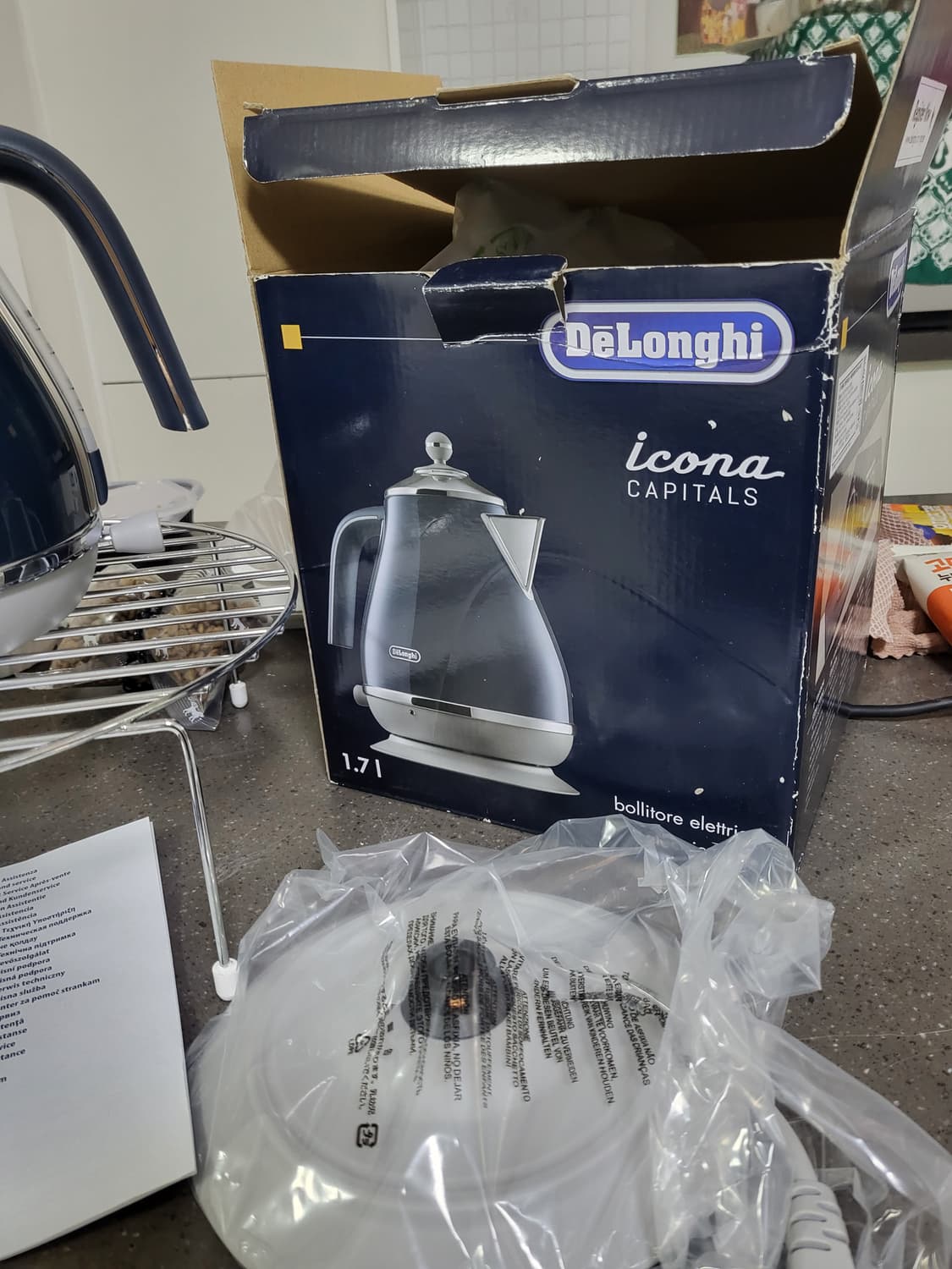 (정품 새제품!)드롱기 아이코나 캐피탈 전자주전자 런던블루 새상품! 상품이미지3