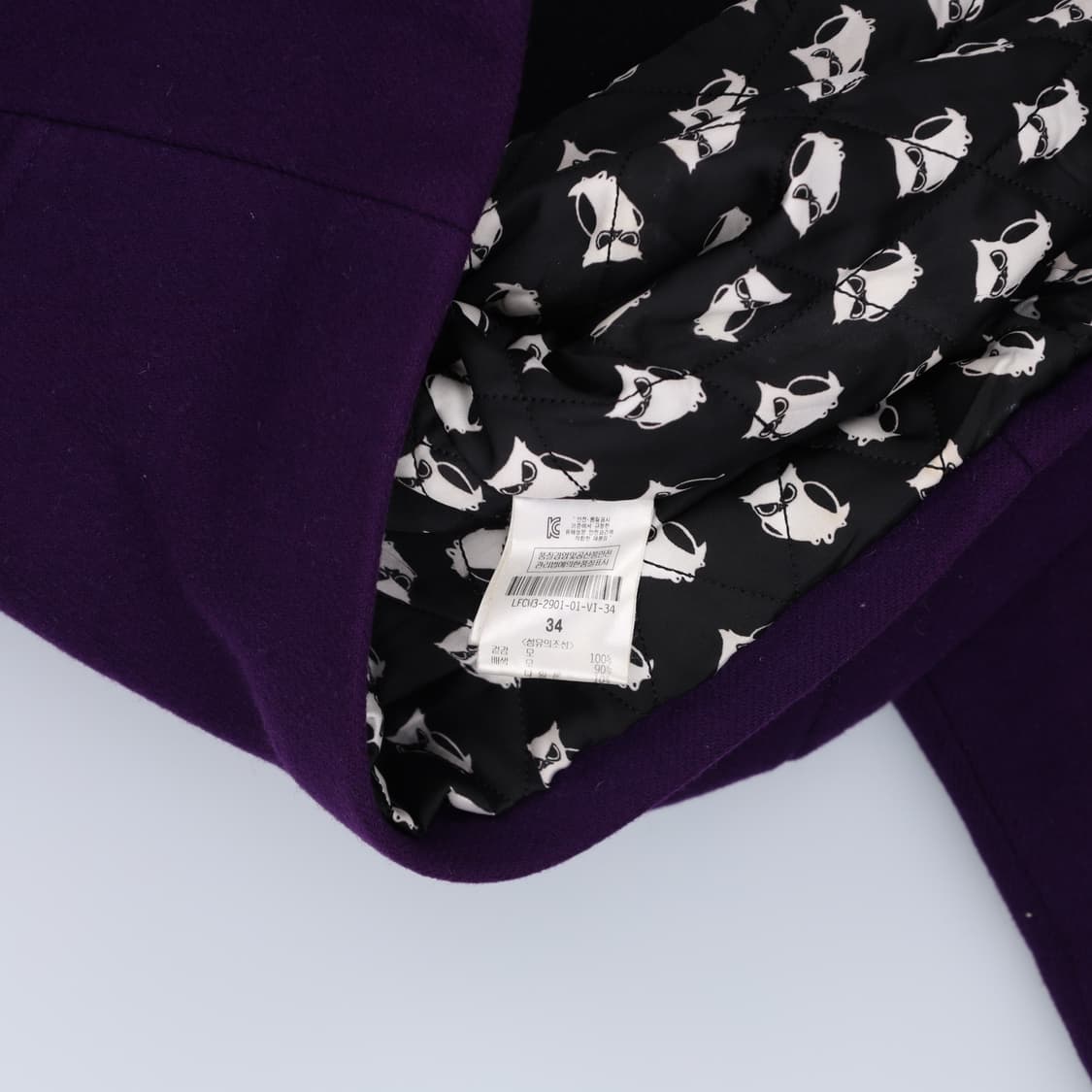 34 럭키슈에뜨 여성 울 라이더자켓 0209H1 상품이미지4