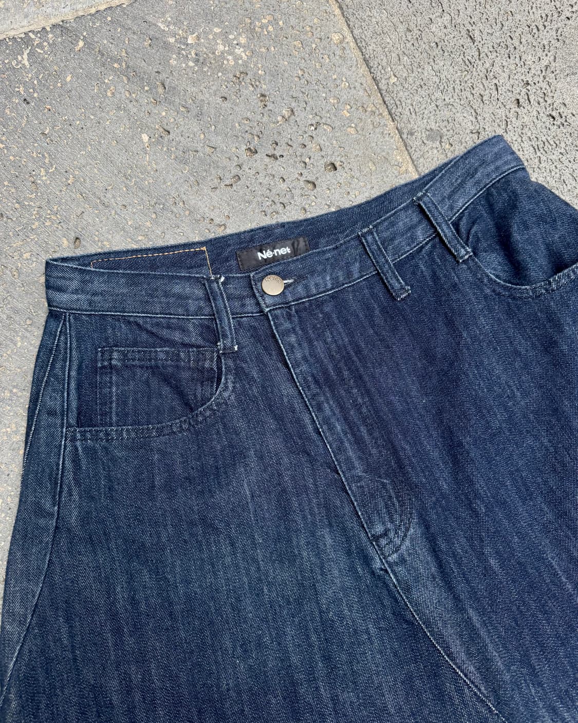 Ne-net – Denim Sarouel Half Pants 상품이미지7