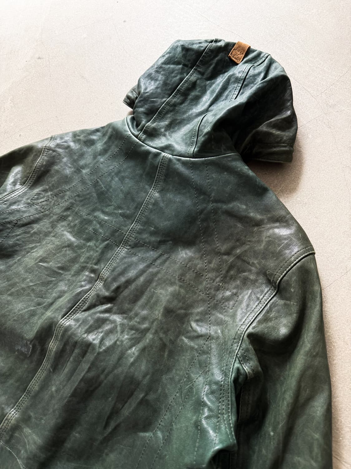 Avirex Cowhide Leather Hooded Jacket 상품이미지8