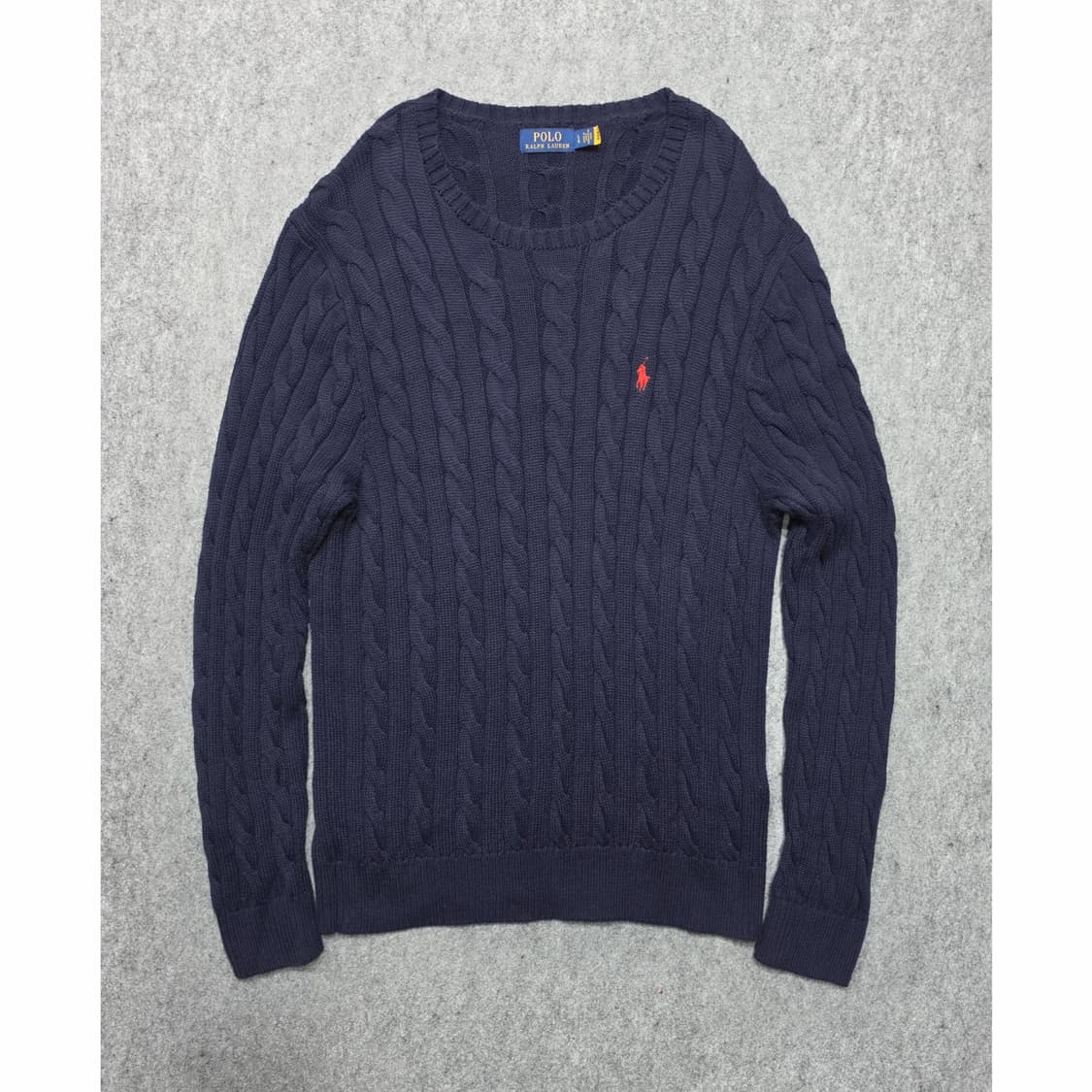 폴로 랄프로렌 큐알택 꽈배기 케이블 니트 L 상품이미지1