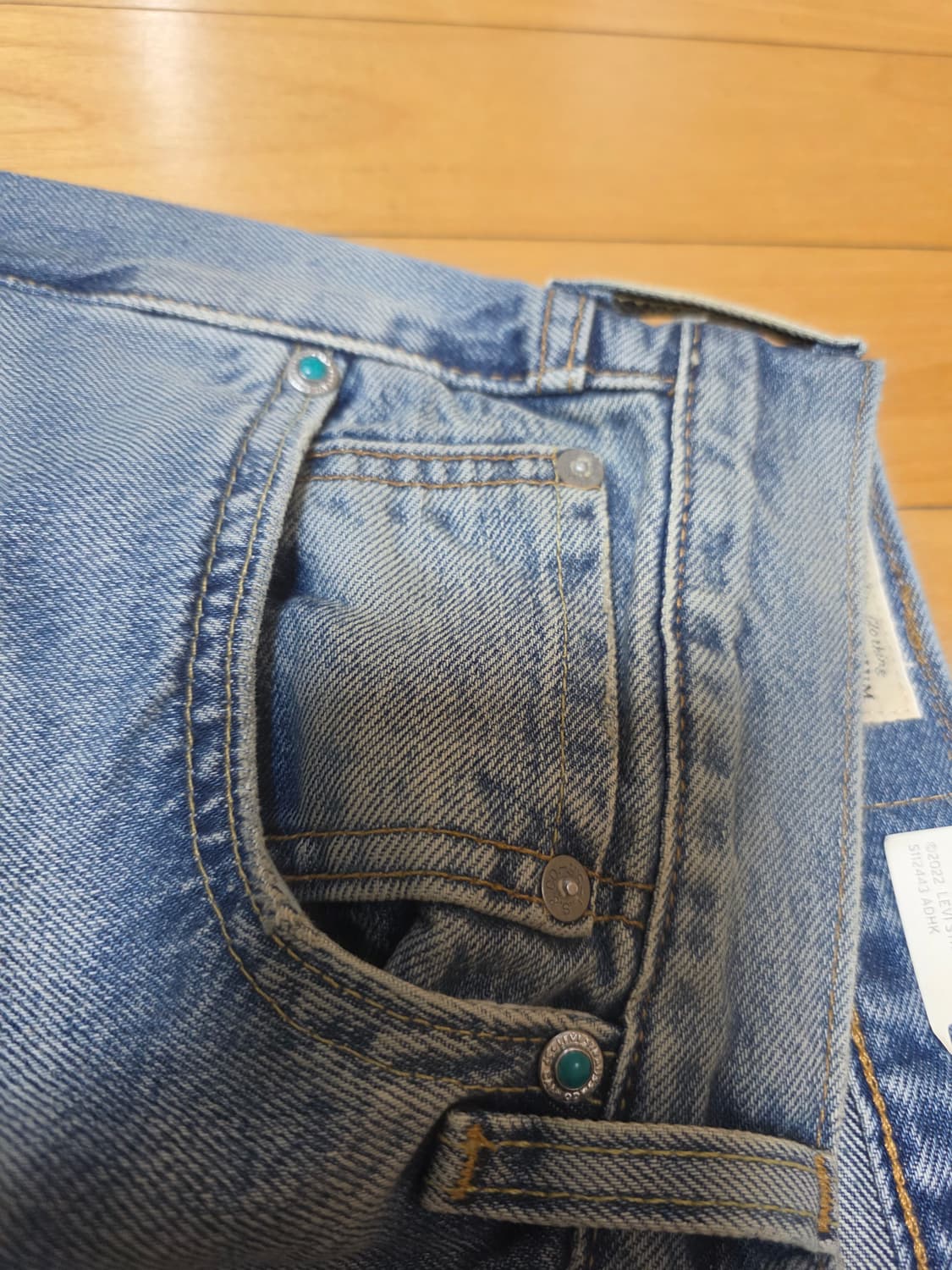리바이스 501 셀비지 터콰이즈 리벳 32-30 상품이미지8