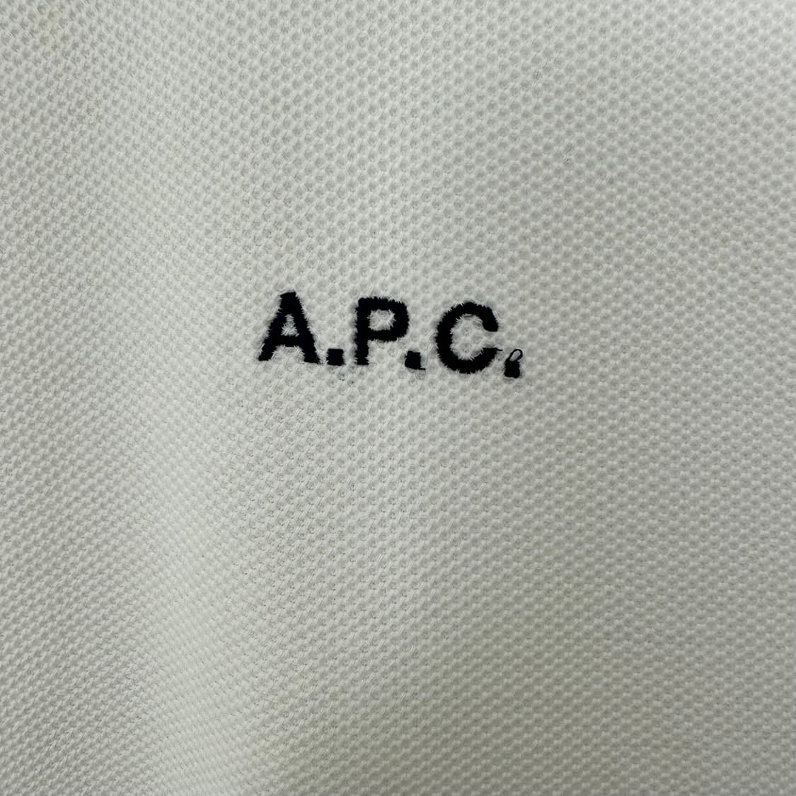APC 아페쎄 로고자수 코튼 반팔 티셔츠 (XL) 국내매장판 J9 상품이미지5