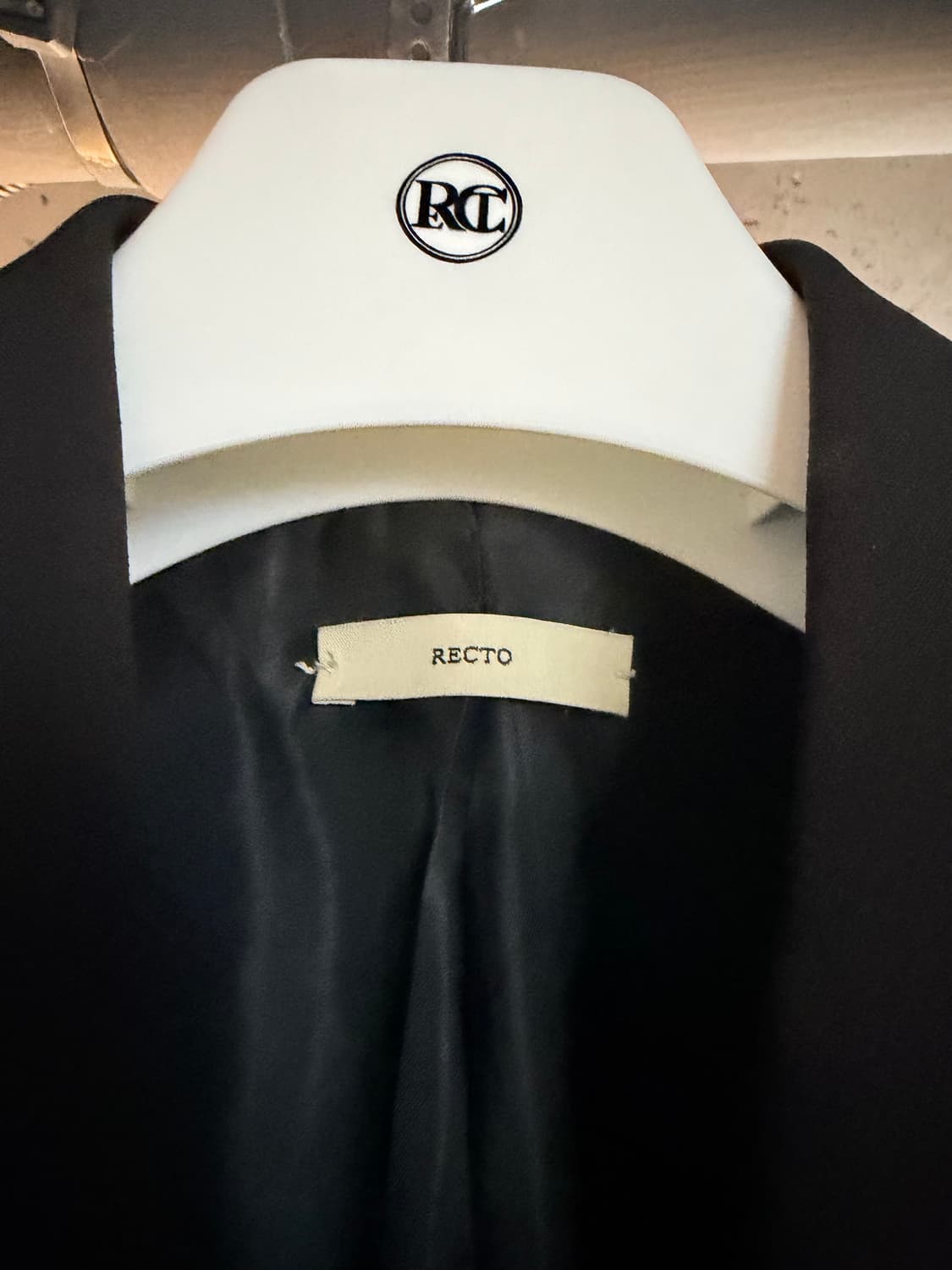 RECTO 렉토 싱글 트렌치 코트 블랙 M 오버핏 상품이미지3