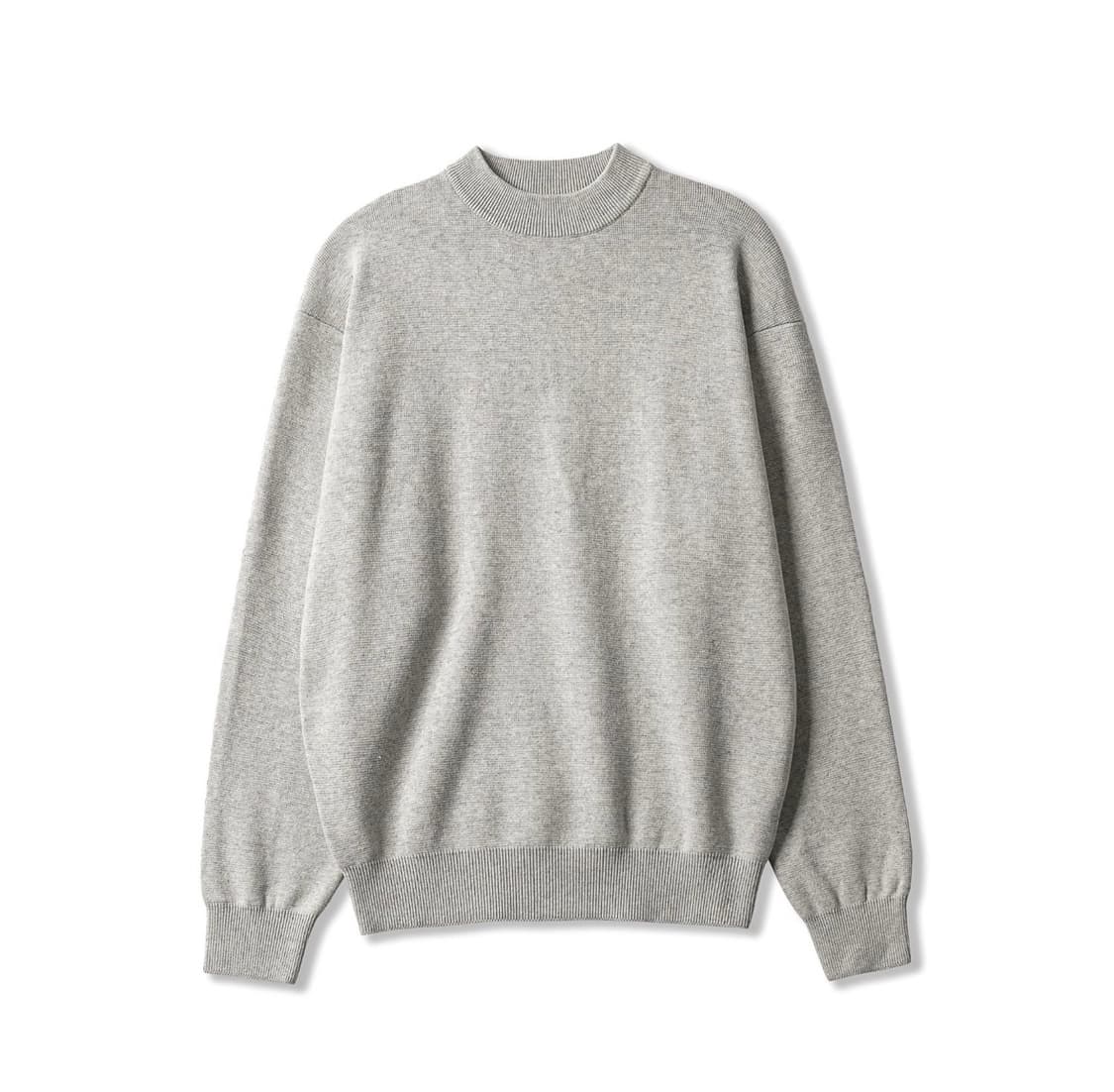 (새상품/3) 스테디에브리웨어 코튼 밀라노 립 모크 넥 니트 상품이미지1