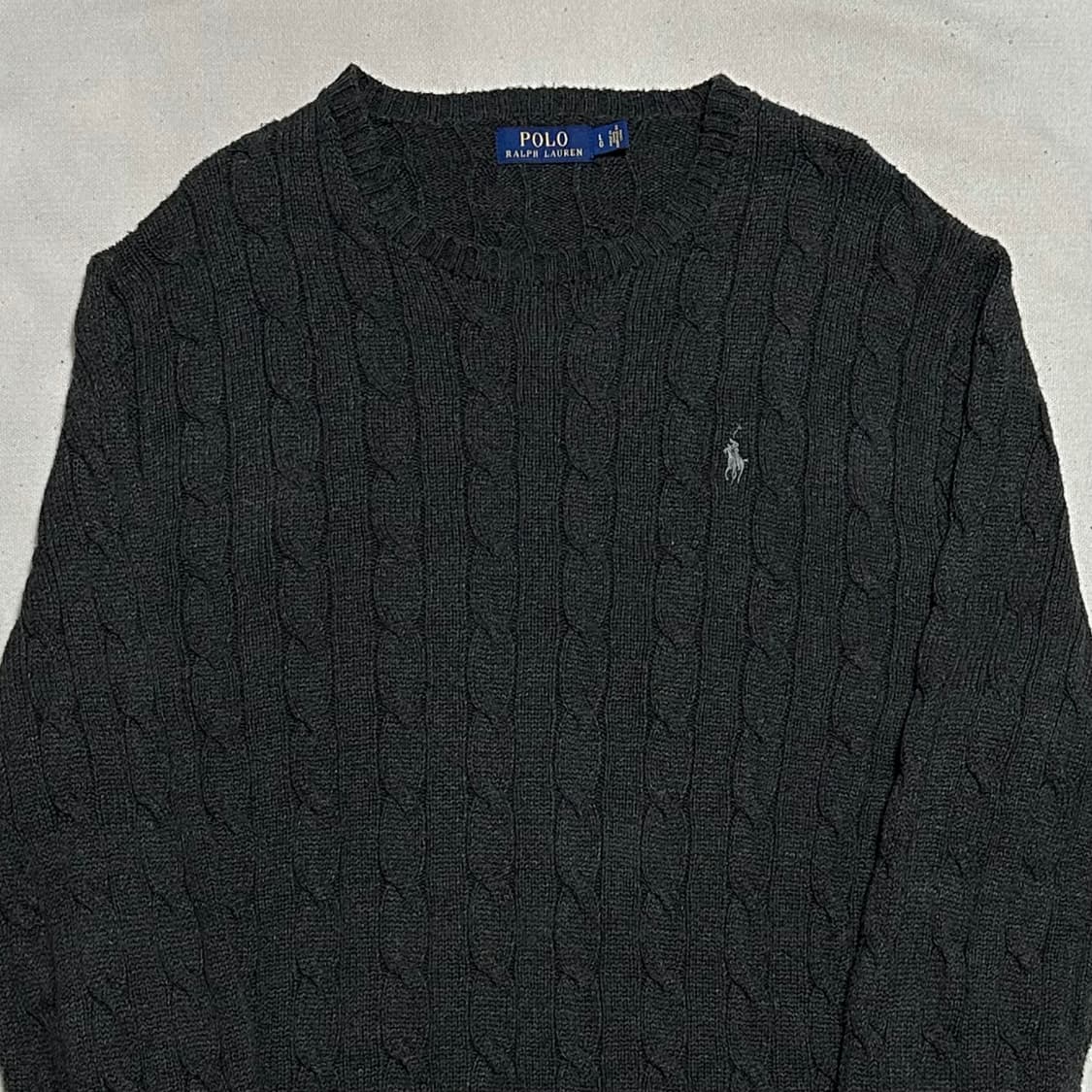 L 폴로랄프로렌 챠콜 케이블 니트 상품이미지1