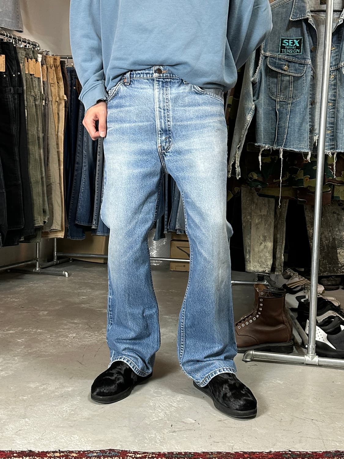 90's USA Made 빈티지 리바이스 517 오렌지탭 부츠컷 상품이미지4