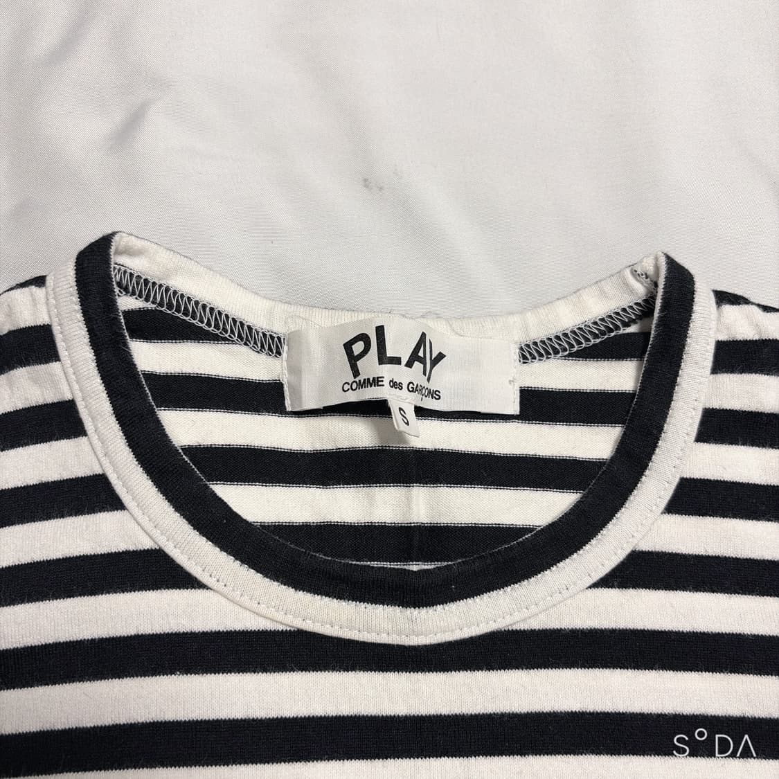 꼼데가르송 스트라이프 긴팔 티셔츠 S 상품이미지3