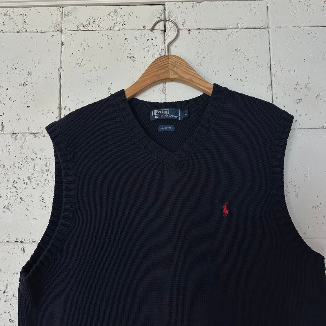L 폴로 랄프로렌 코튼 니트 조끼 상품이미지2