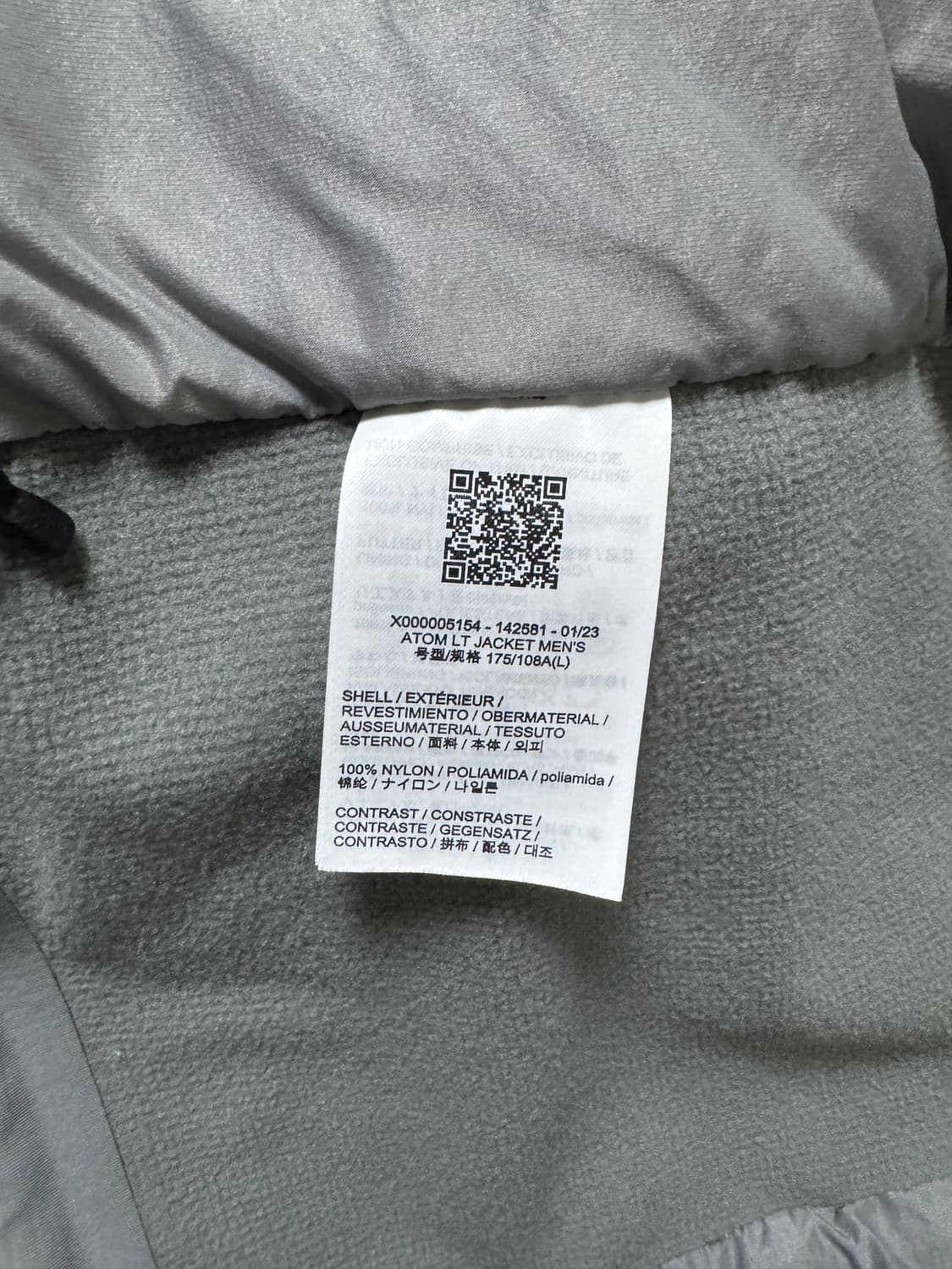 (새상품급/택보유) 아크테릭스 아톰 자켓 보이드 L 상품이미지10