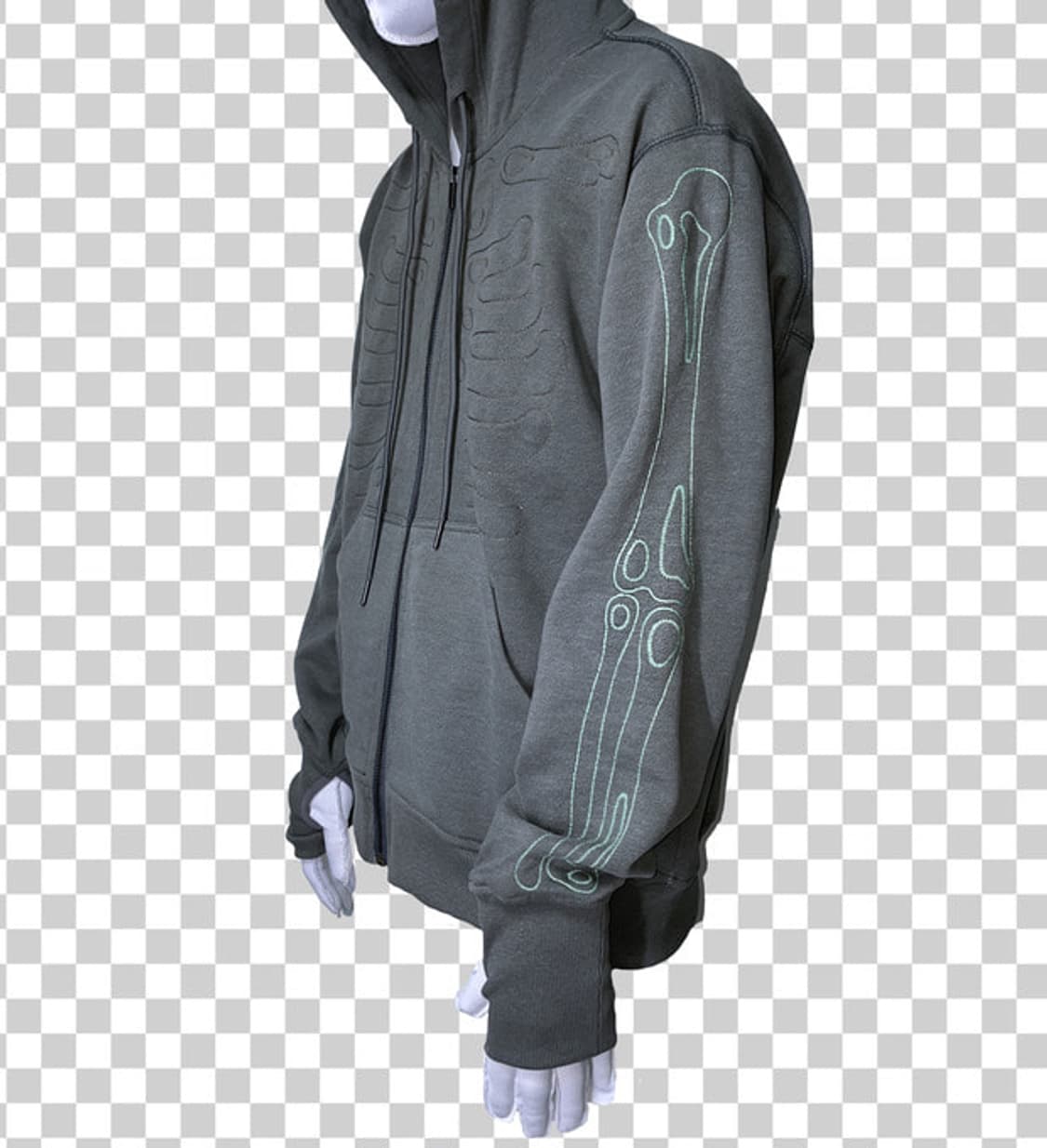 mpq skeleton hoodie black 상품이미지1