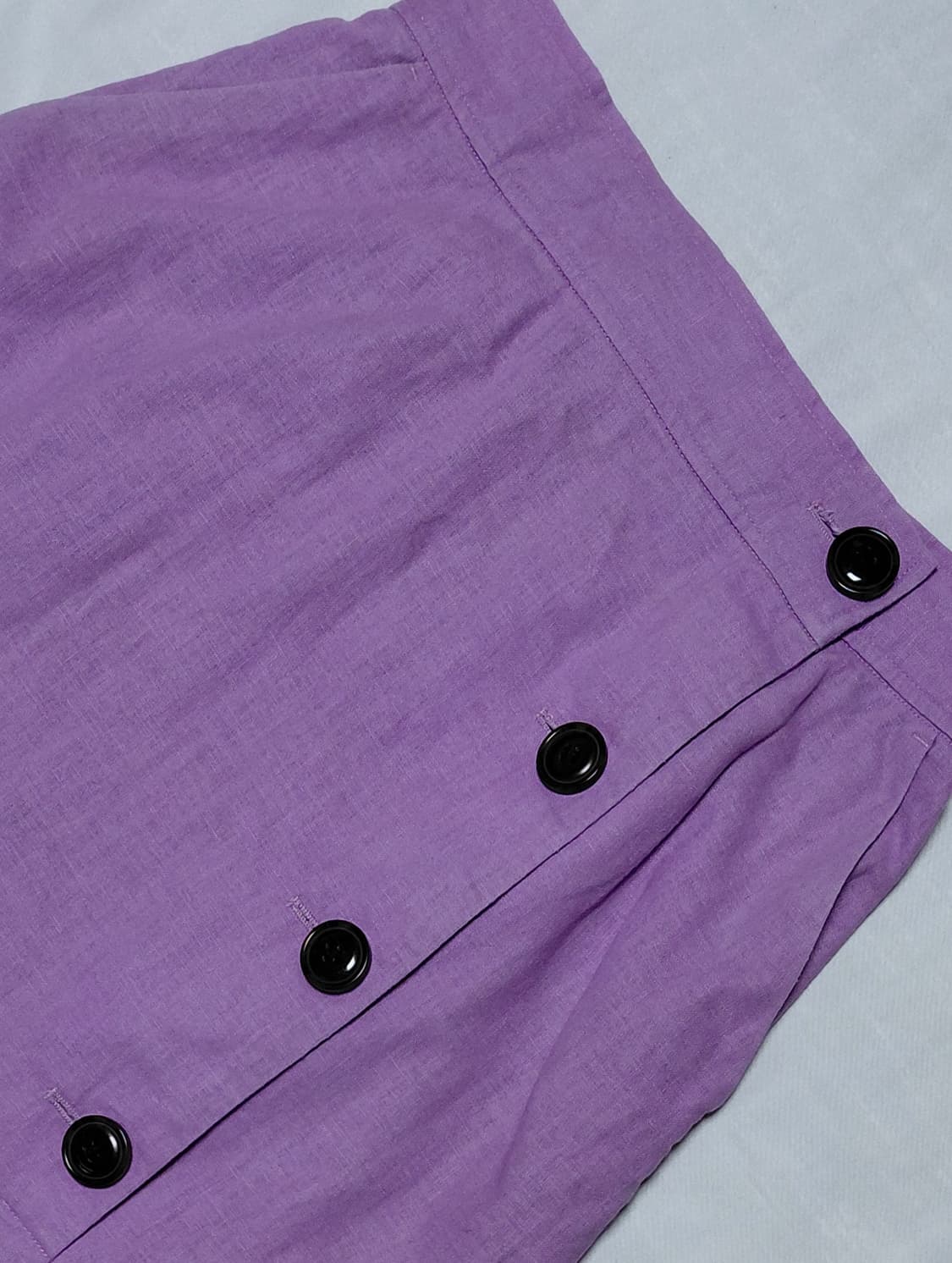 [Ray BEAMS] 린넨 혼방 버튼 랩 스커트 (라벤더/사이즈 0) 상품이미지2