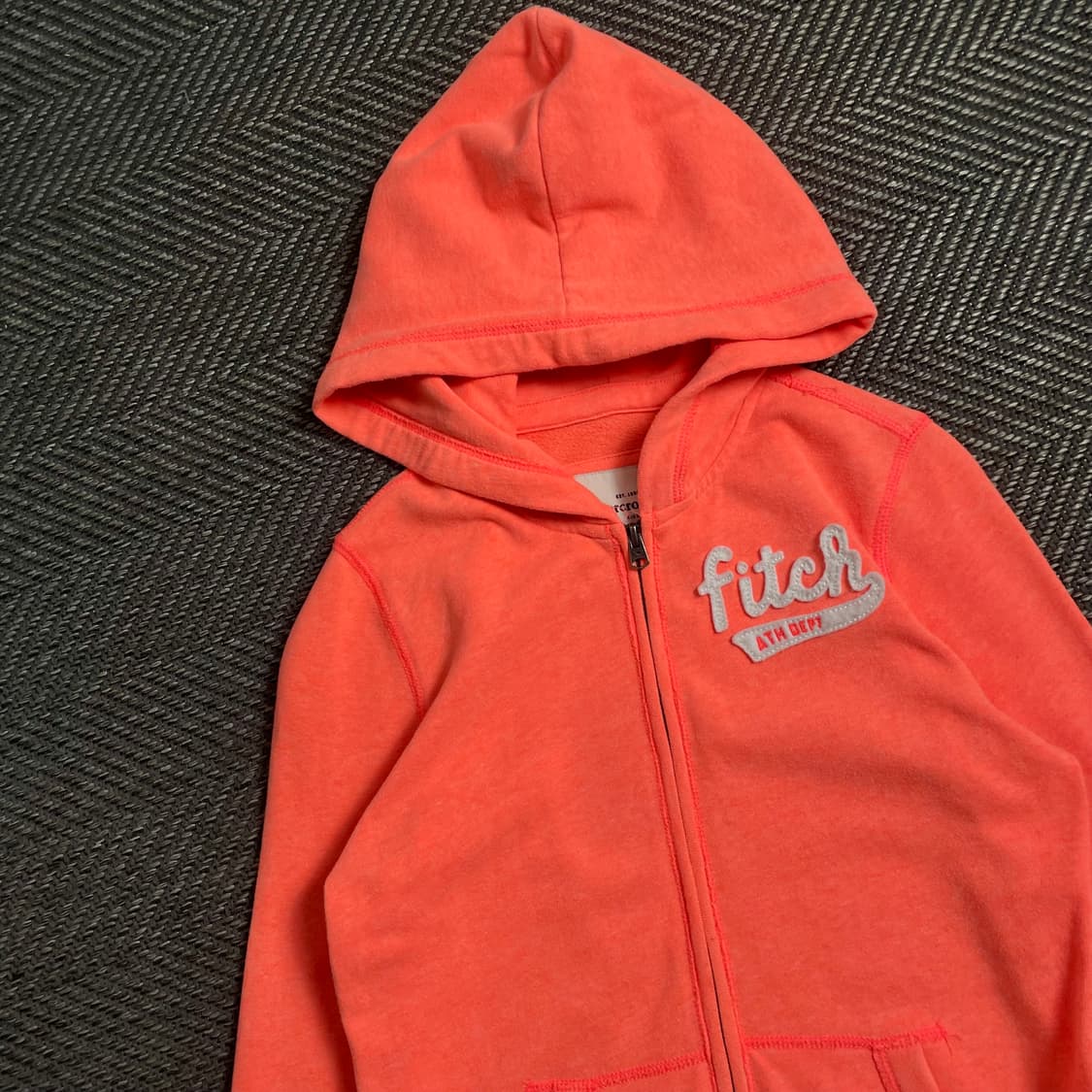 아베크롬비 우먼스 y2k 자수로고 후드 집업 피치 y 4597 상품이미지4