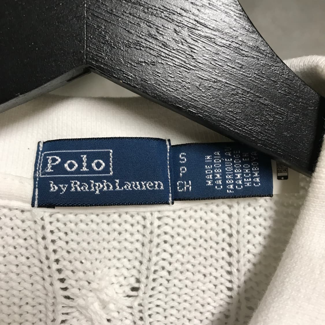 폴로 랄프로렌 QR 니트 반팔 카라티 화이트 S(W) 상품이미지5